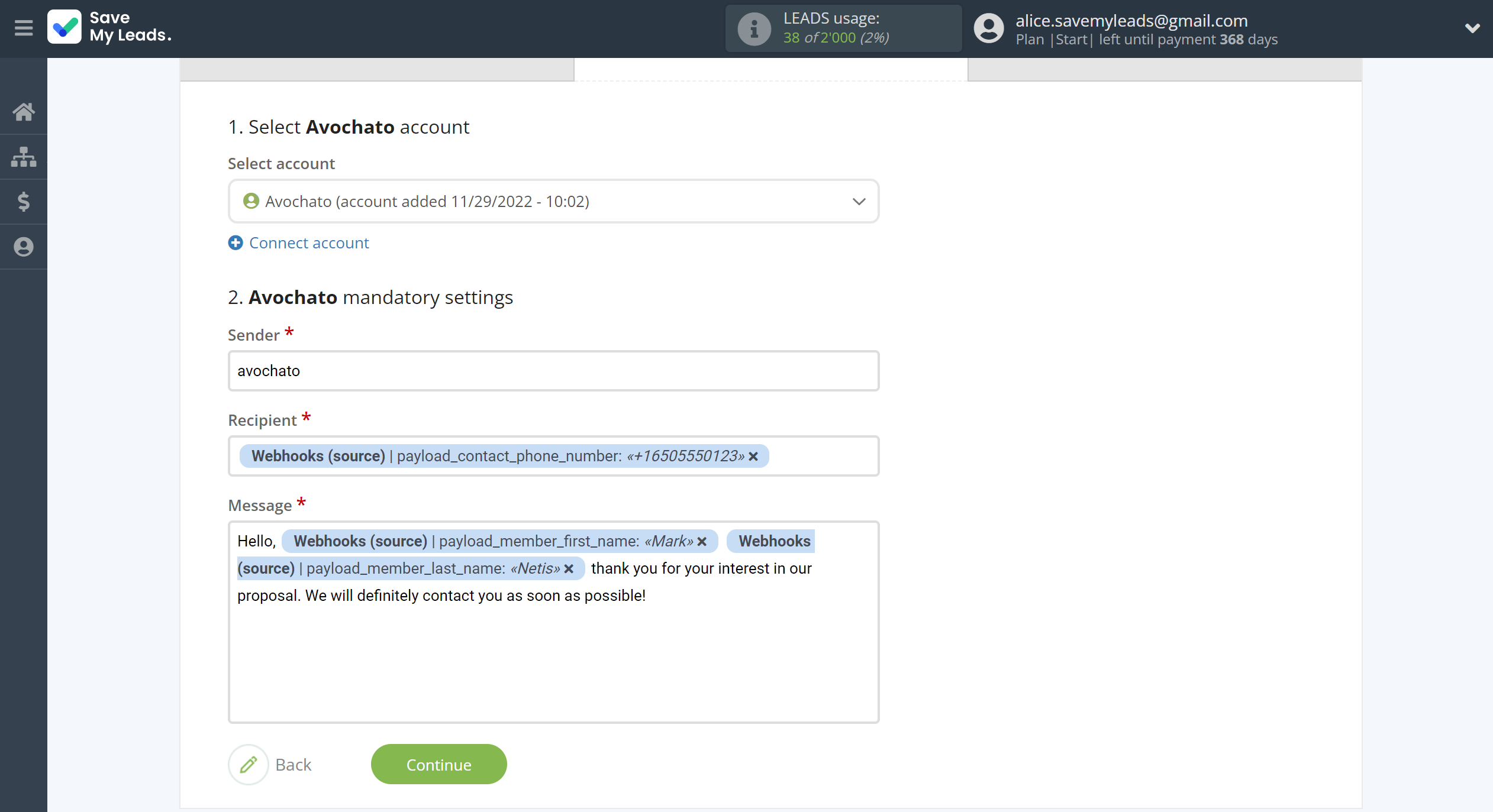 How to Connect Webhooks with Avochato | Assigning fields How to Connect Webhooks with Avochato | Assigning fields