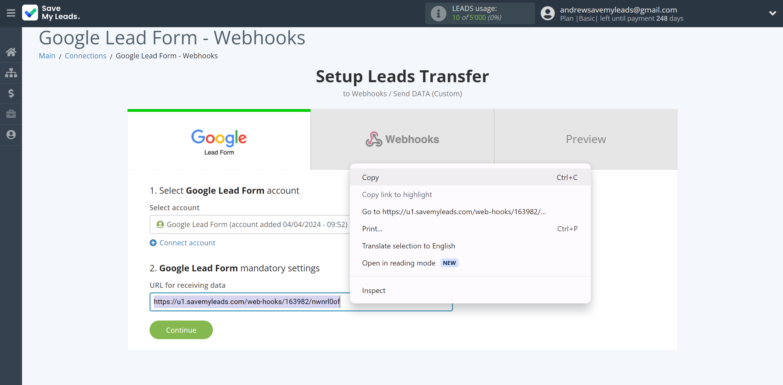 How to Connect Google Lead Form with Webhooks (Custom) | Data Source account connection How to Connect Google Lead Form with Webhooks (Custom) | Data Source account connection