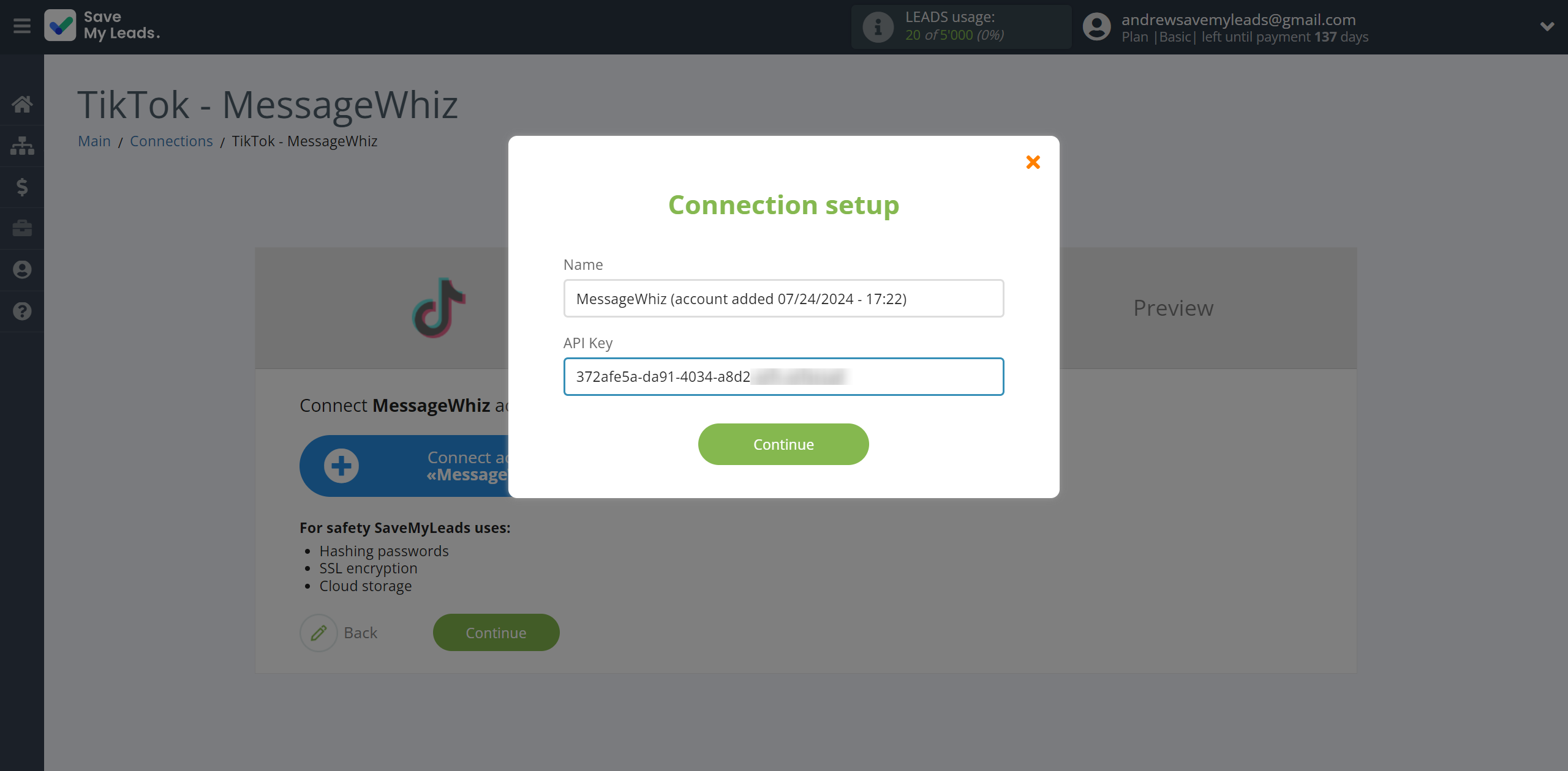 How to Connect TikTok with MessageWhiz | Data Destination account connection How to Connect TikTok with MessageWhiz | Data Destination account connection