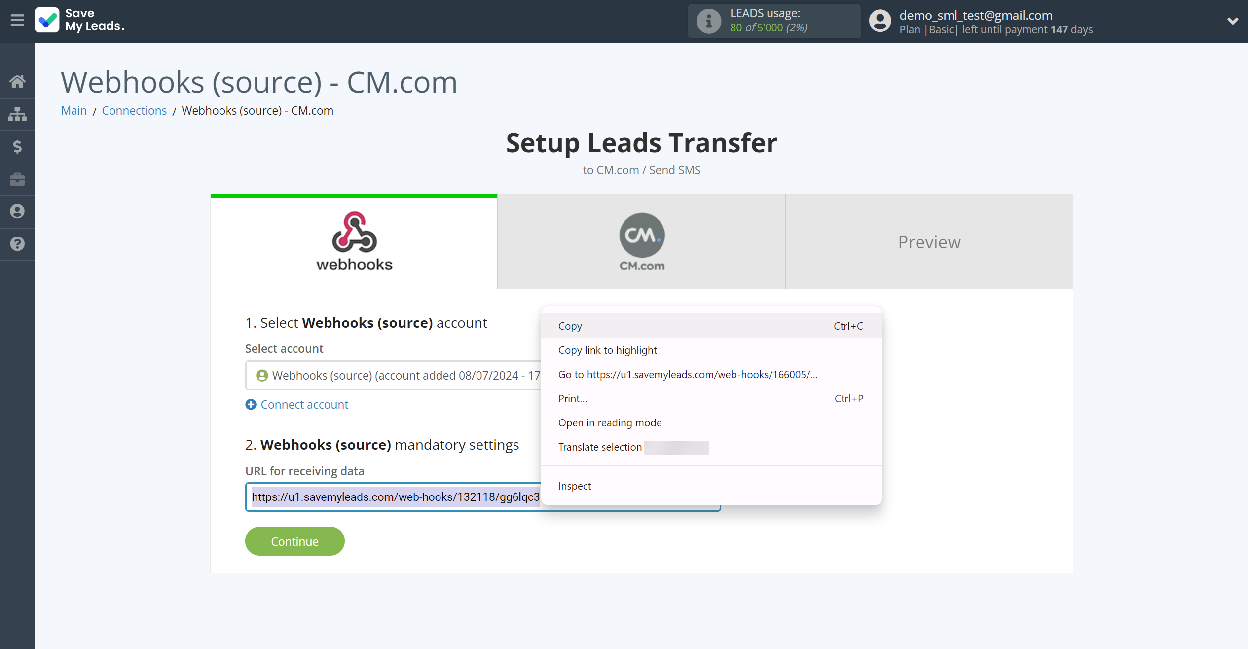 How to Connect Webhooks with CM.com | Data Source account connection How to Connect Webhooks with CM.com | Data Source account connection