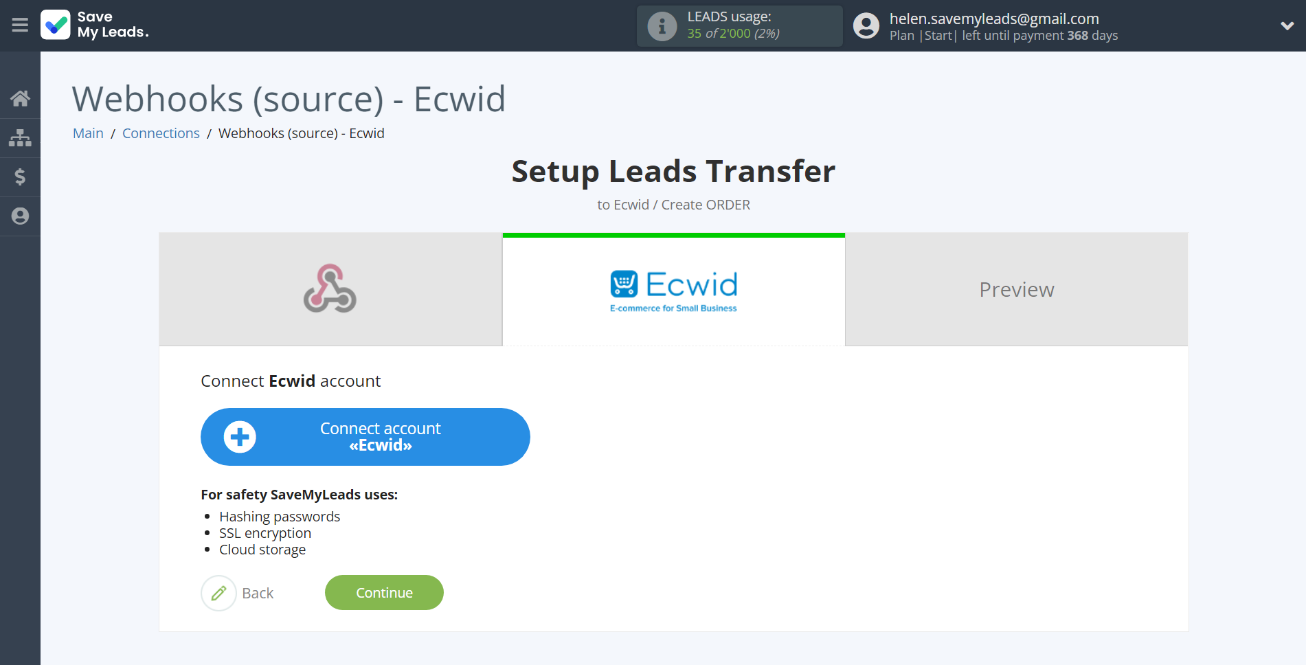 How to Connect Webhooks with Ecwid Create Order | Data Destination account connection How to Connect Webhooks with Ecwid Create Order | Data Destination account connection