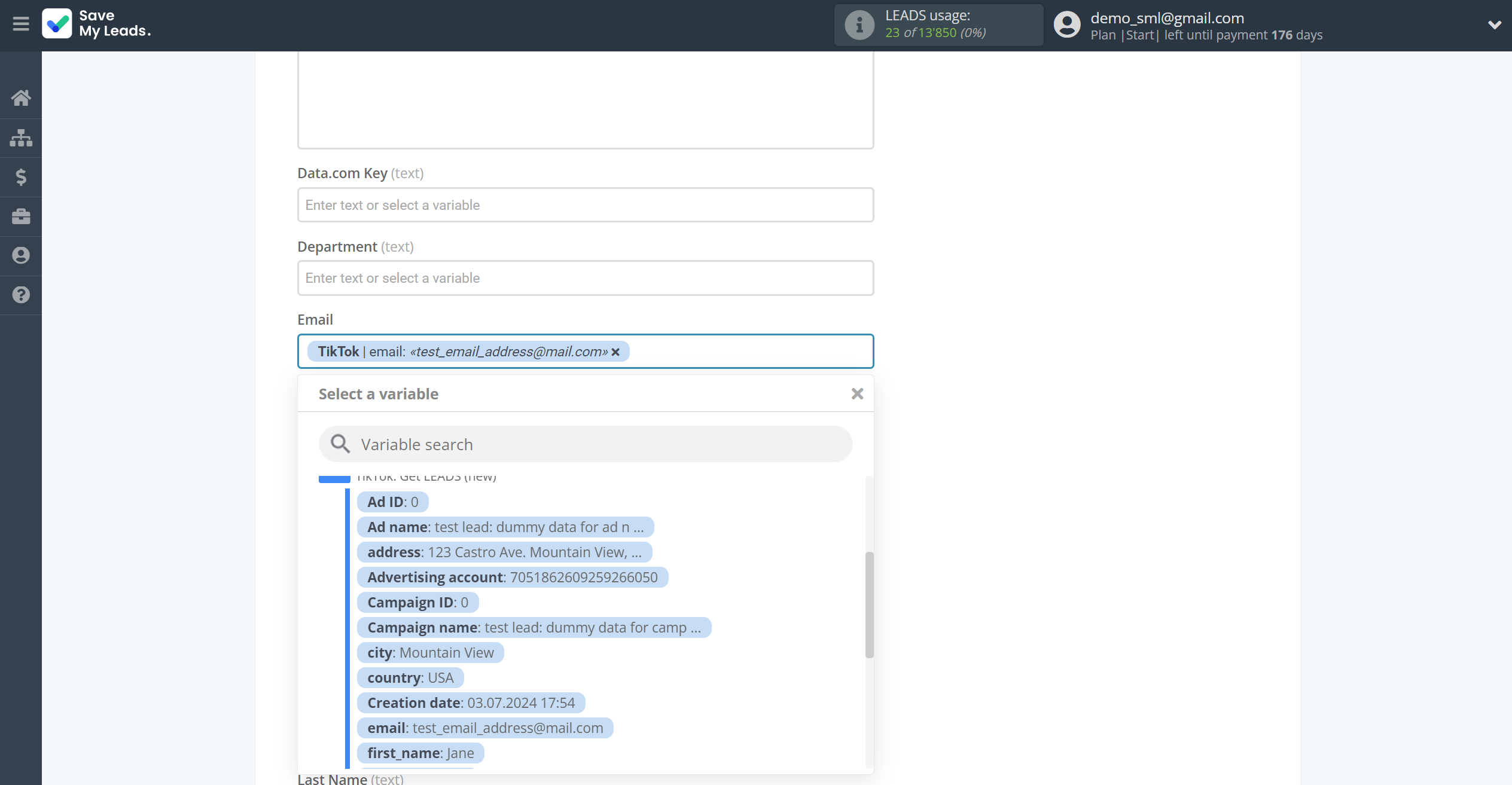 How to Connect TikTok with Salesforce CRM Create Contacts | Assigning fields How to Connect TikTok with Salesforce CRM Create Contacts | Assigning fields