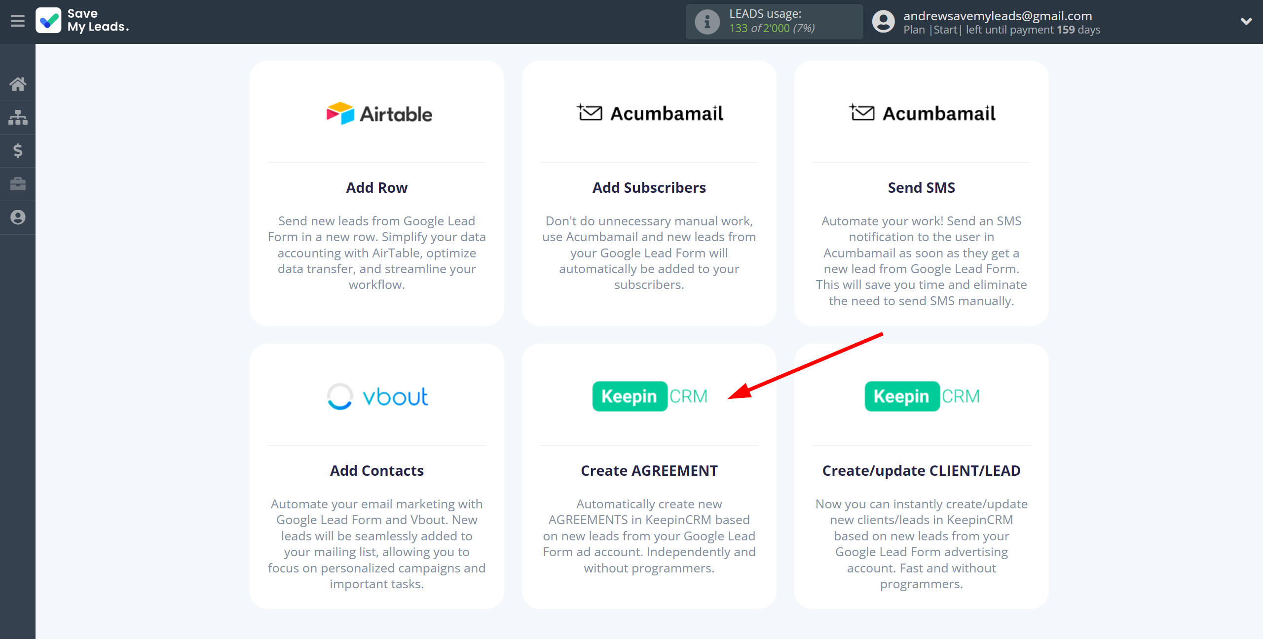 How to Connect Google Lead Form with KeepinCRM Create Agreement | Data Destination system selection How to Connect Google Lead Form with KeepinCRM Create Agreement | Data Destination system selection