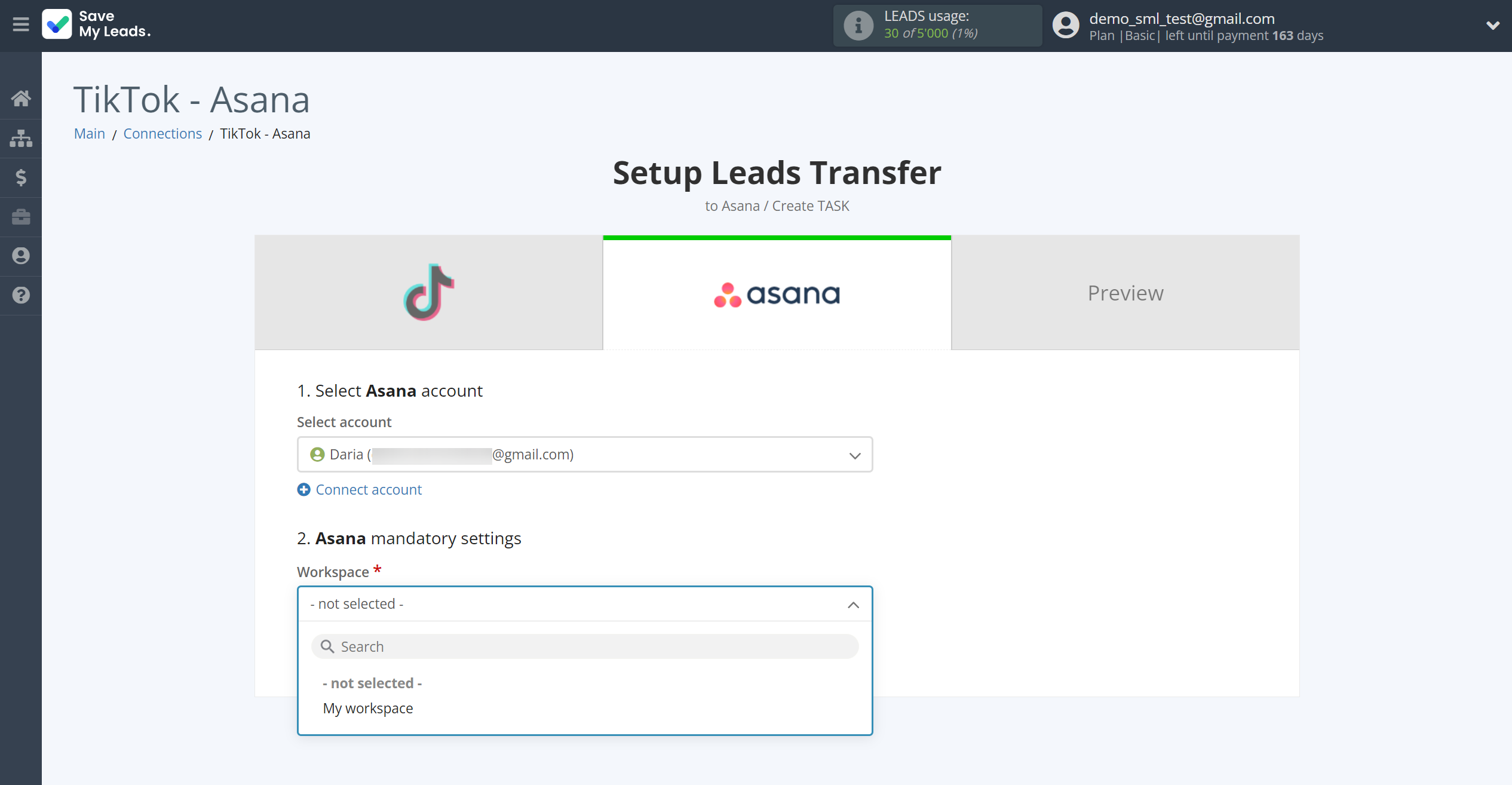 How to Connect TikTok with Asana | Assigning fields How to Connect TikTok with Asana | Assigning fields
