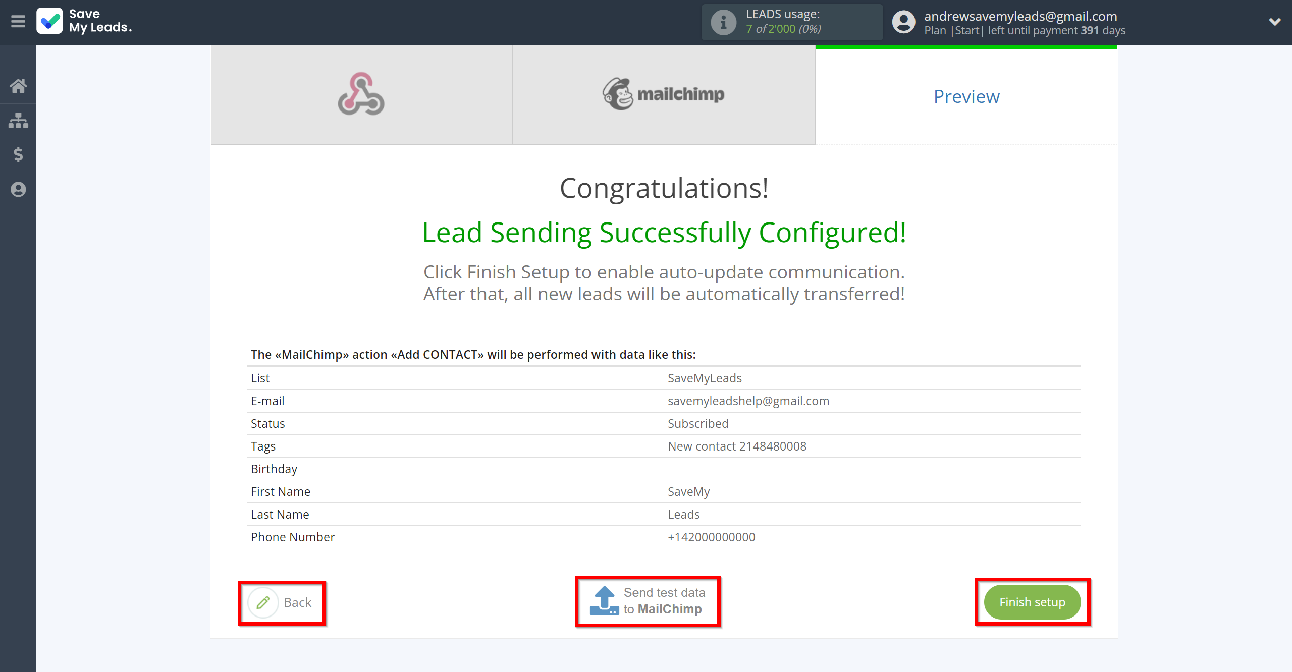 How to Connect Webhooks with MailChimp | Test data How to Connect Webhooks with MailChimp | Test data