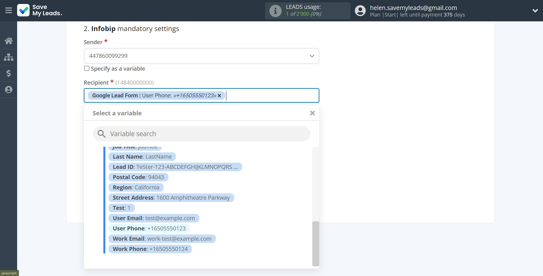 How to Connect Google Lead Form with Infobip | Assigning fields How to Connect Google Lead Form with Infobip | Assigning fields