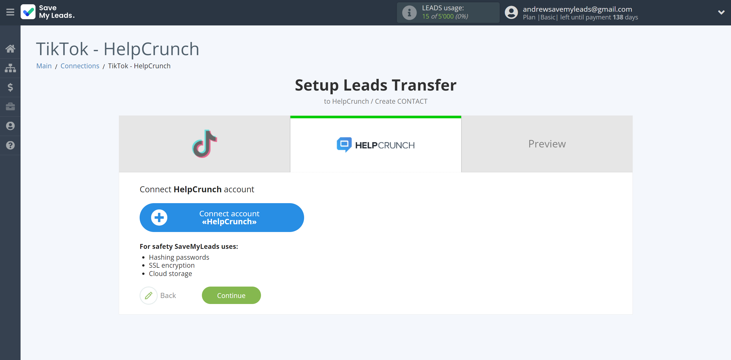 How to Connect TikTok with HelpCrunch Create Contacts | Data Destination account connection How to Connect TikTok with HelpCrunch Create Contacts | Data Destination account connection