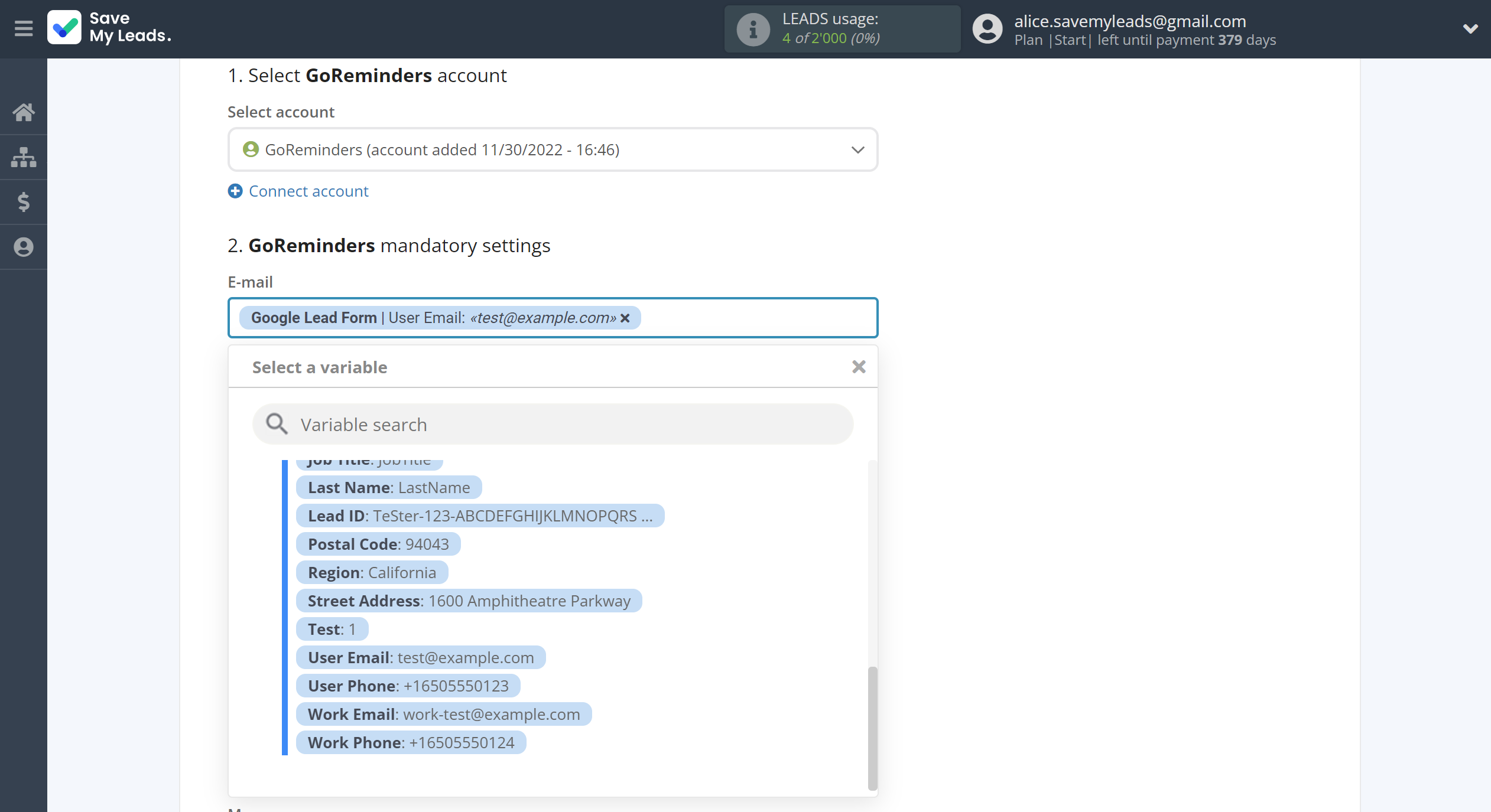 How to Connect Google Lead Form with GoReminders | Assigning fields How to Connect Google Lead Form with GoReminders | Assigning fields