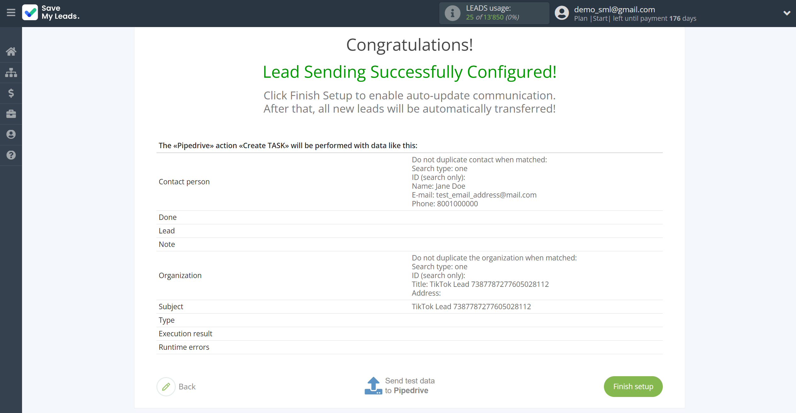 How to Connect TikTok with Pipedrive Create Task | Test data How to Connect TikTok with Pipedrive Create Task | Test data