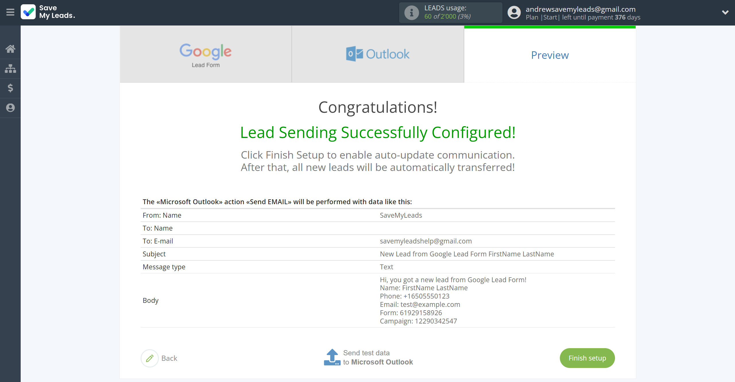 How to Connect Google Lead Form with Microsoft Outlook | Test data How to Connect Google Lead Form with Microsoft Outlook | Test data