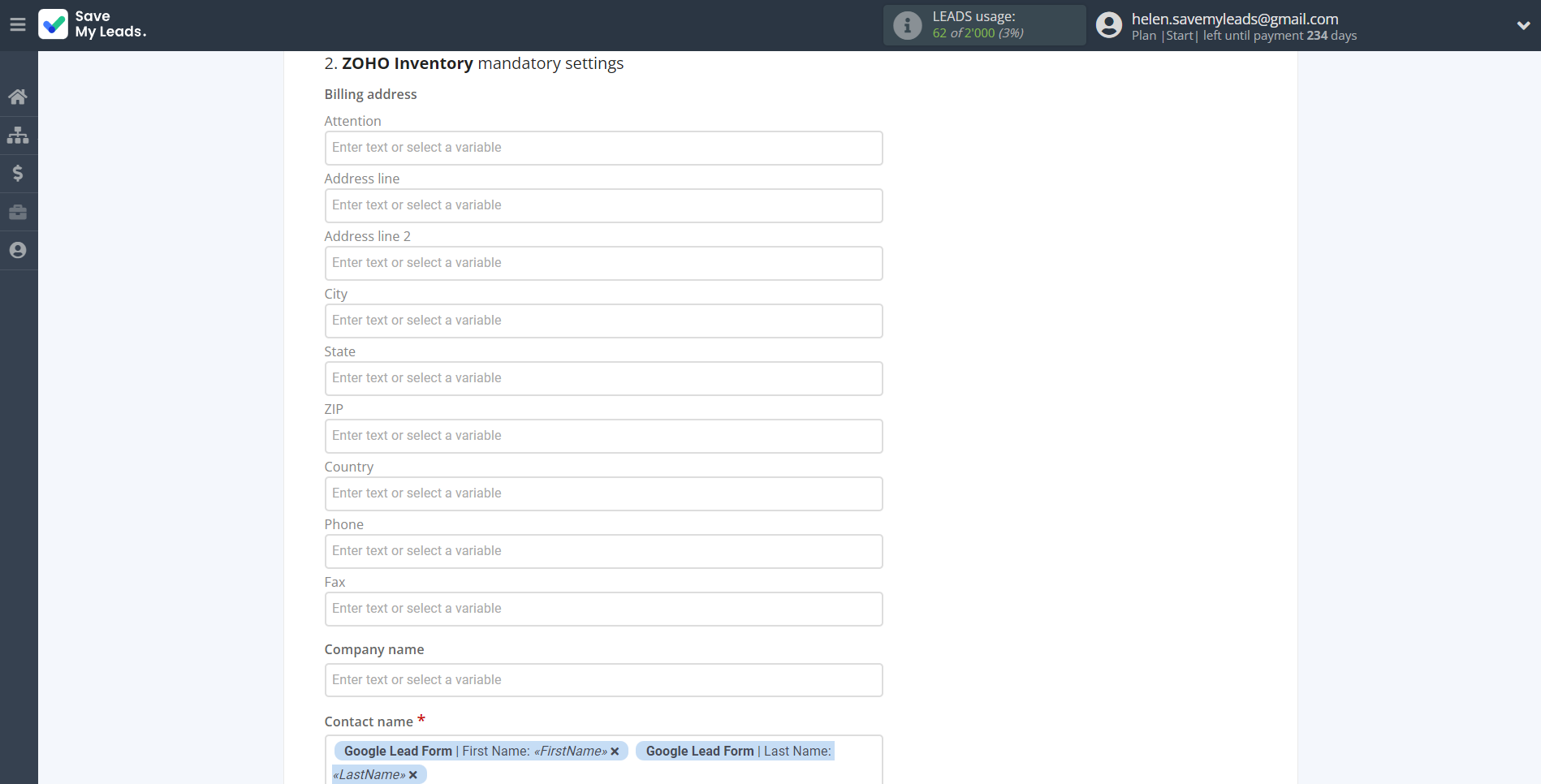 How to Connect Google Lead Form with Zoho Inventory Create Contacts | Assigning fields How to Connect Google Lead Form with Zoho Inventory Create Contacts | Assigning fields