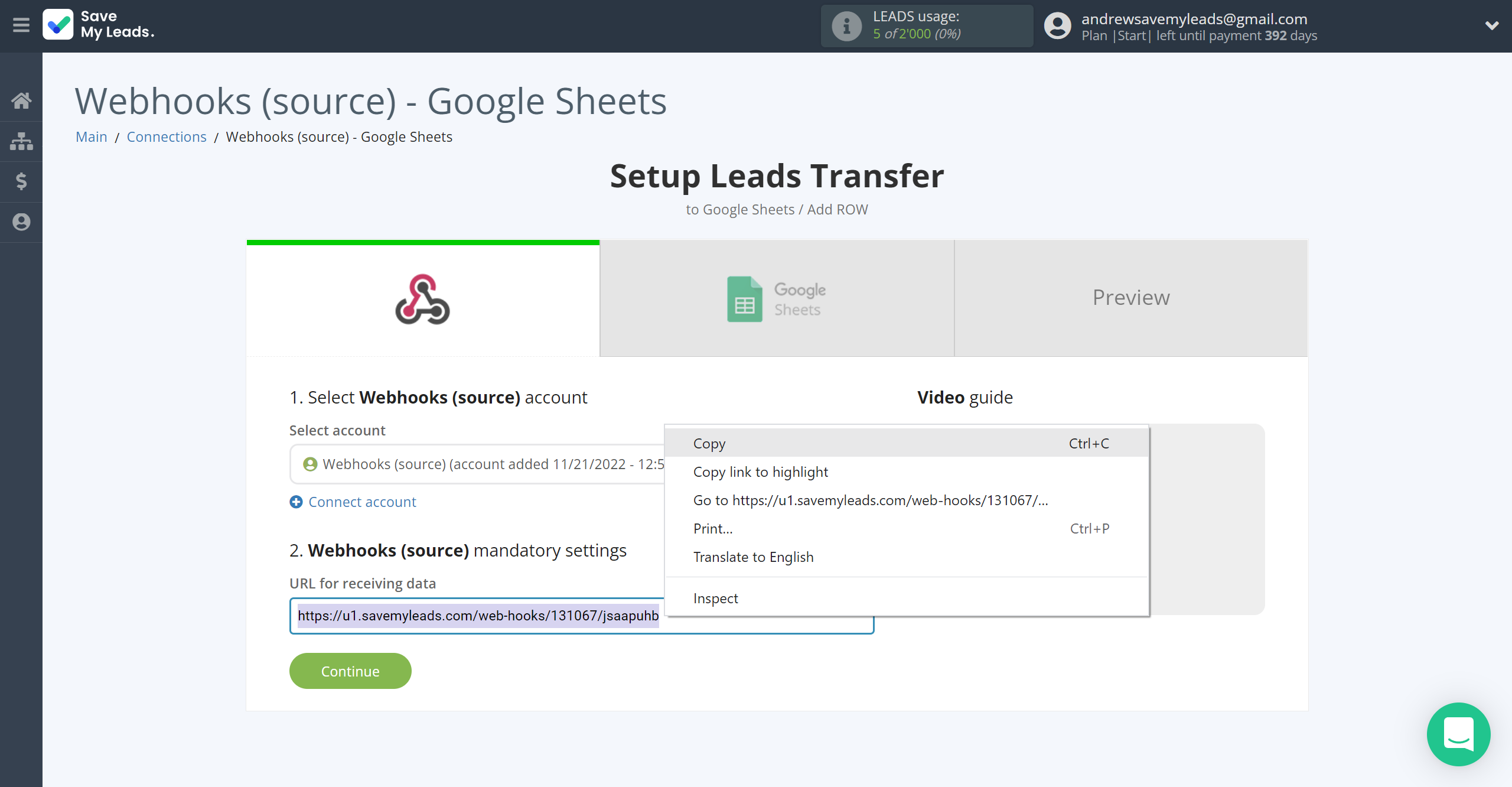 How to Connect Webhooks with Google Sheets | Data Source account connection How to Connect Webhooks with Google Sheets | Data Source account connection