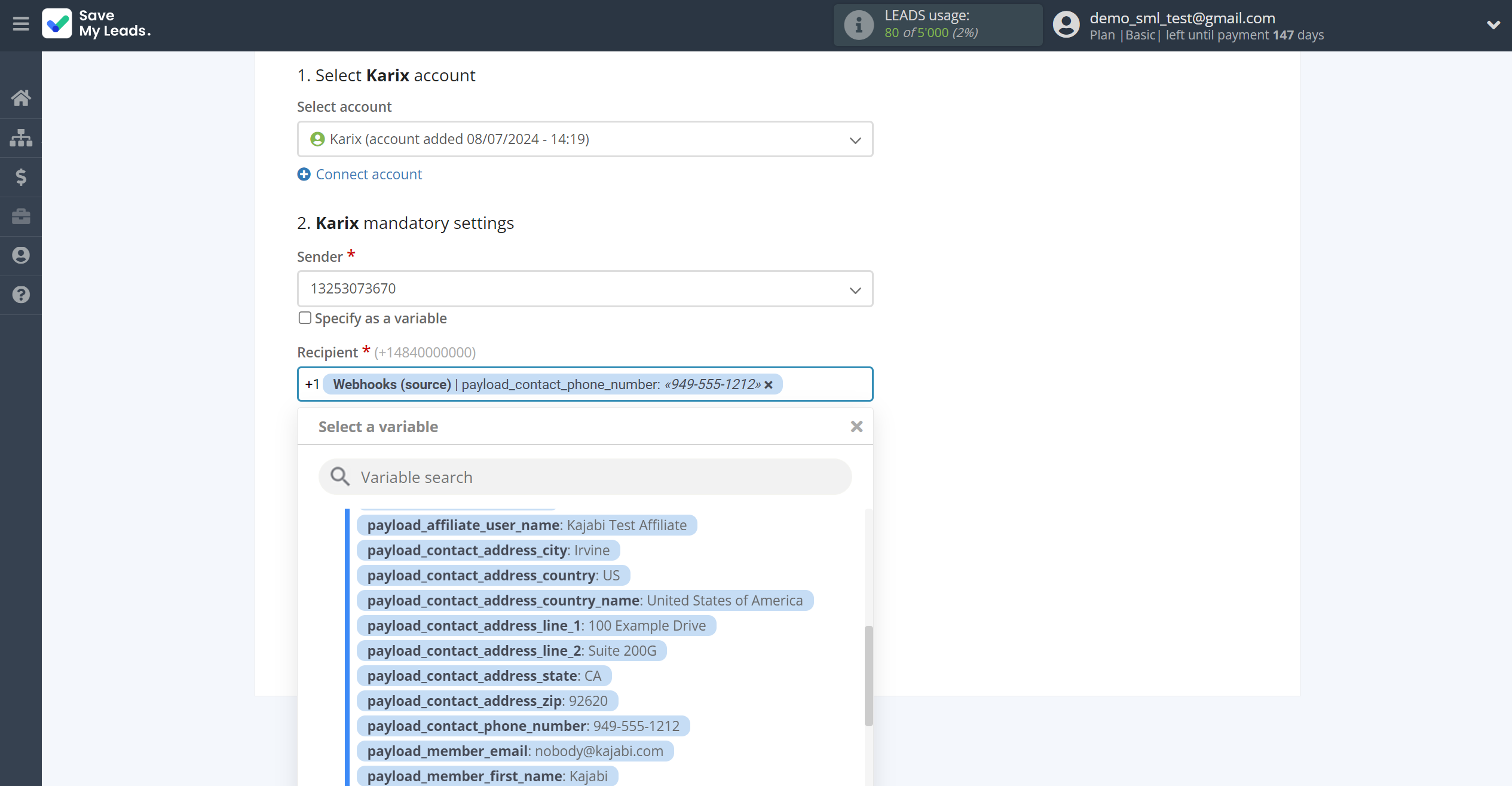 How to Connect Webhooks with Karix | Assigning fields How to Connect Webhooks with Karix | Assigning fields