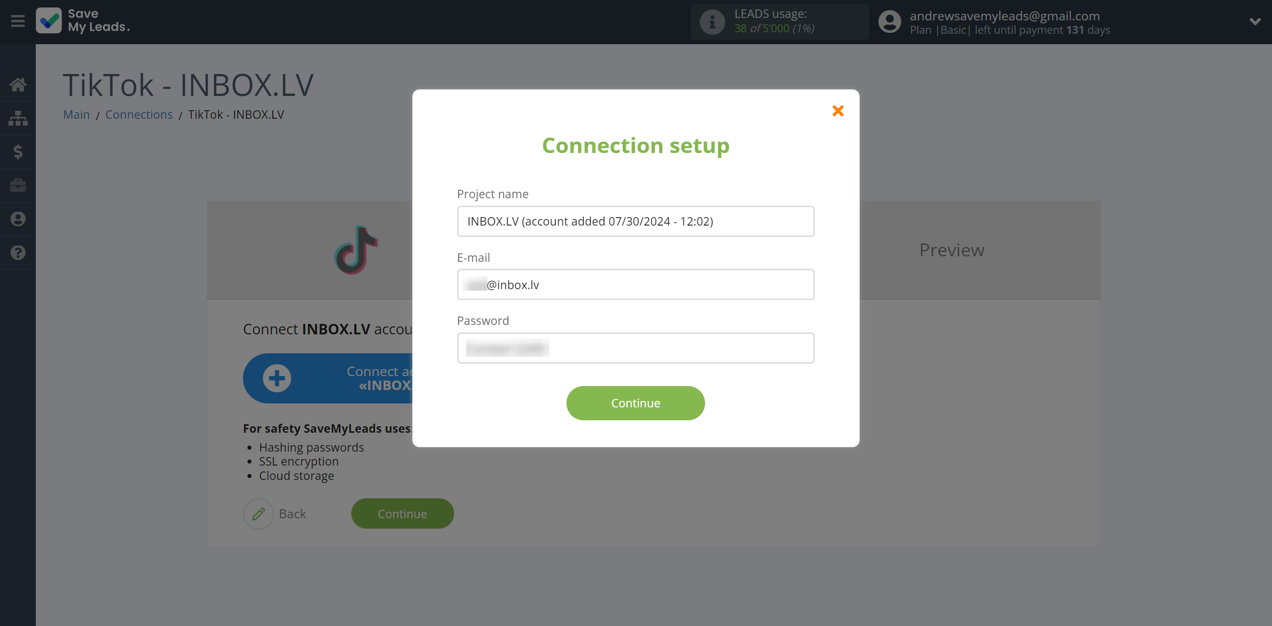 How to Connect TikTok with INBOX.LV | Data Destination account connection How to Connect TikTok with INBOX.LV | Data Destination account connection