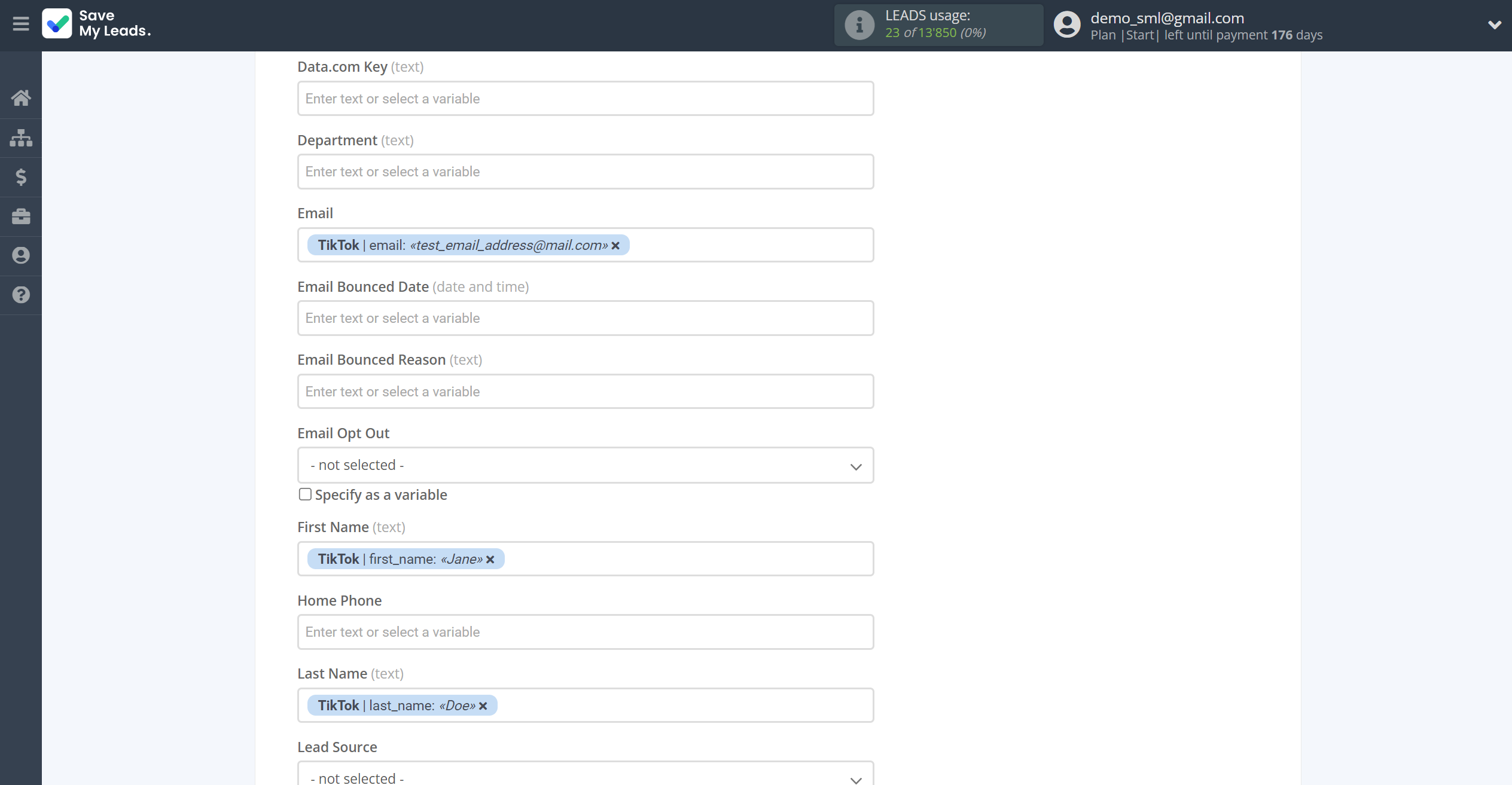 How to Connect TikTok with Salesforce CRM Create Contacts | Assigning fields How to Connect TikTok with Salesforce CRM Create Contacts | Assigning fields