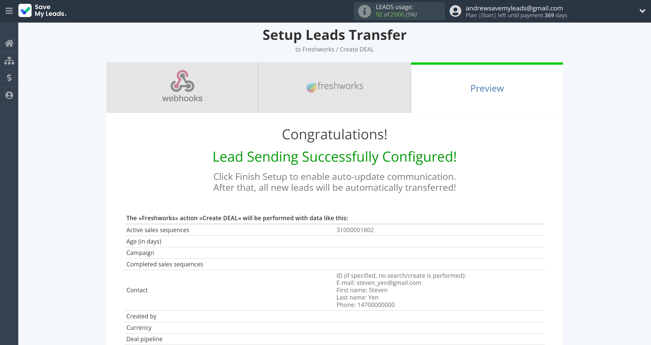 How to Connect Webhooks with Freshworks Create Deal | Test data How to Connect Webhooks with Freshworks Create Deal | Test data