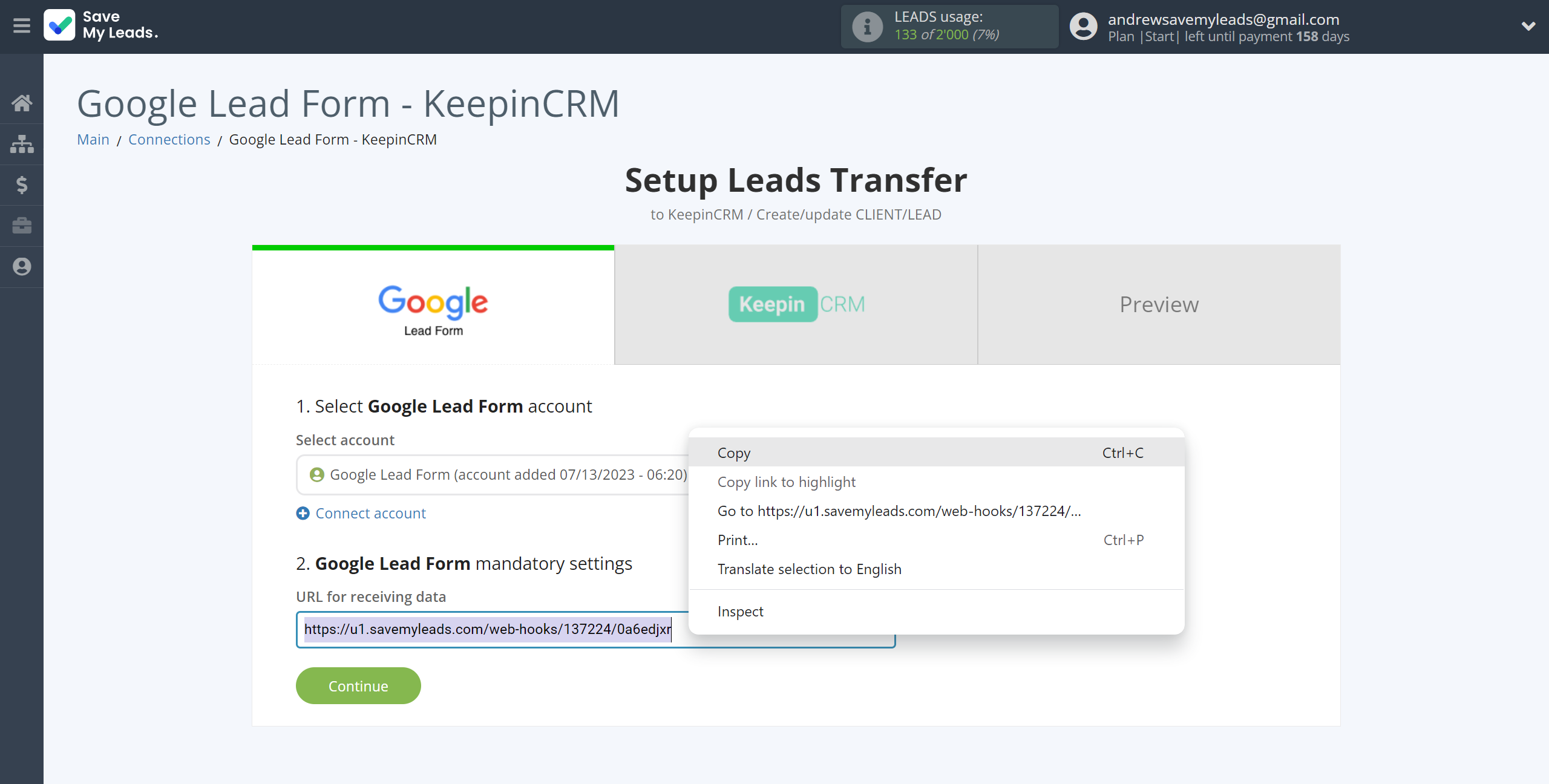 How to Connect Google Lead Form with KeepinCRM Create/update Client/Lead | Data Source account connection How to Connect Google Lead Form with KeepinCRM Create/update Client/Lead | Data Source account connection