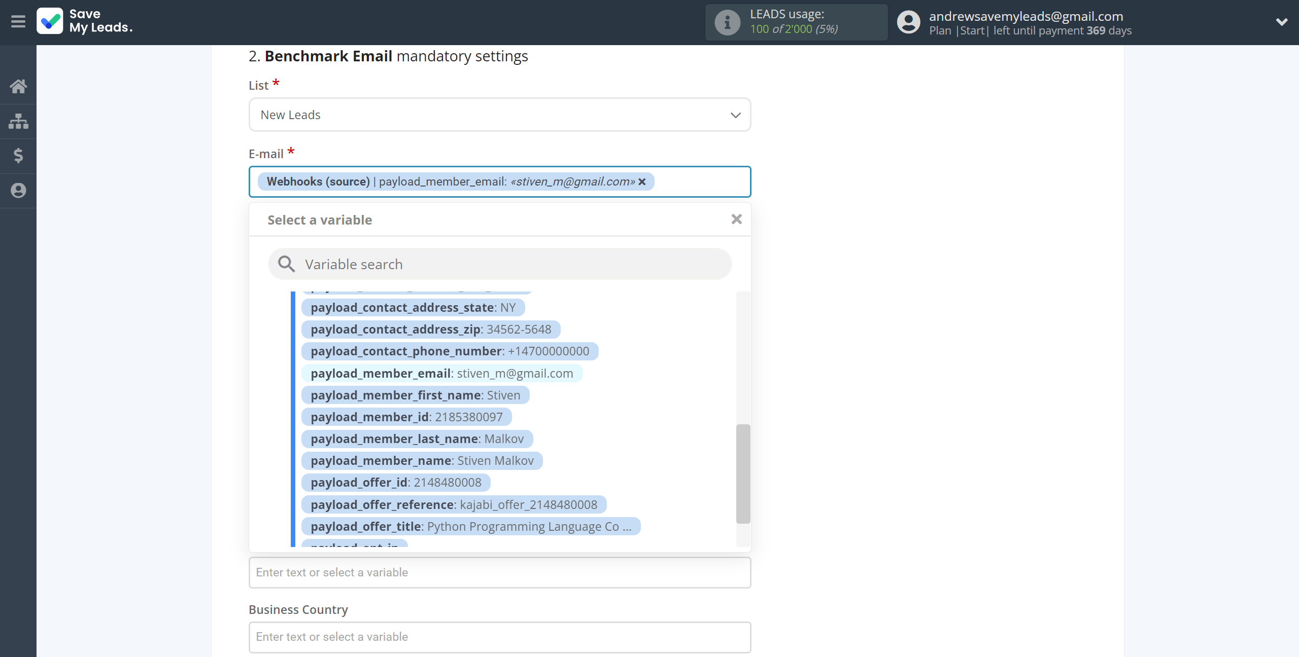 How to Connect Webhooks with Benchmark Email | Assigning fields How to Connect Webhooks with Benchmark Email | Assigning fields