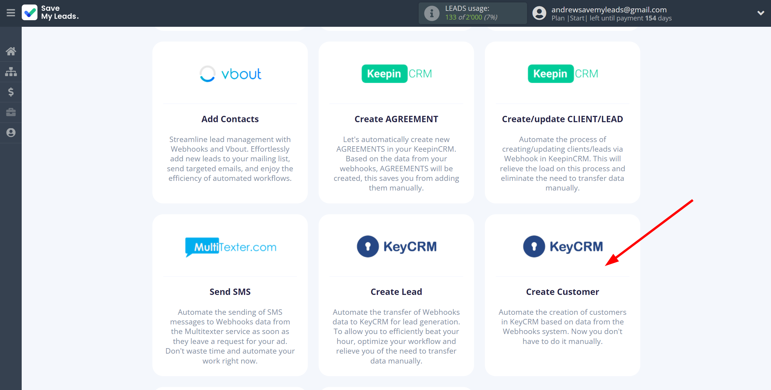 How to Connect Webhooks with KeyCRM Create Customer | Data Destination system selection How to Connect Webhooks with KeyCRM Create Customer | Data Destination system selection