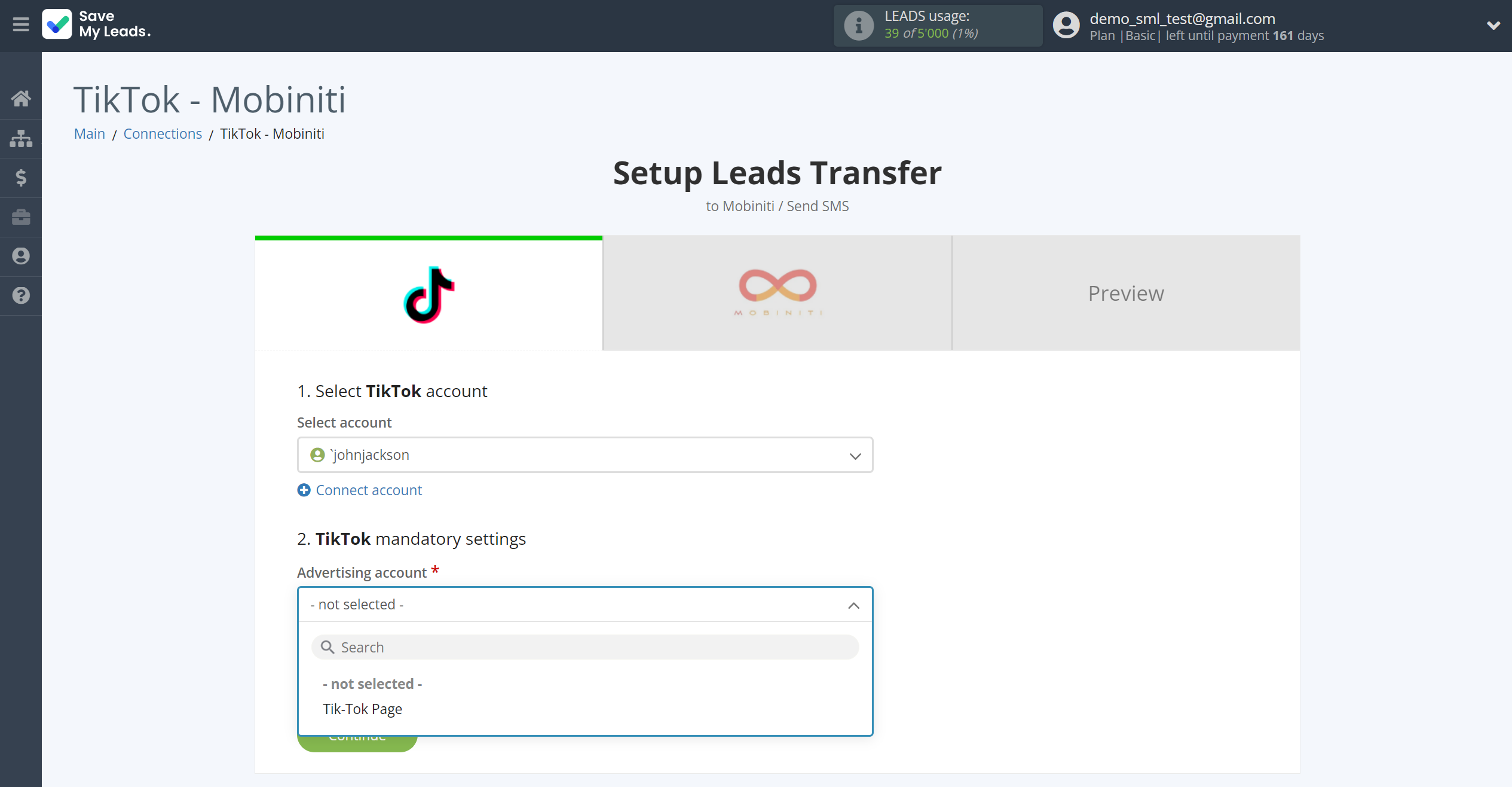 How to Connect TikTok with Mobiniti | Data Source account connection How to Connect TikTok with Mobiniti | Data Source account connection