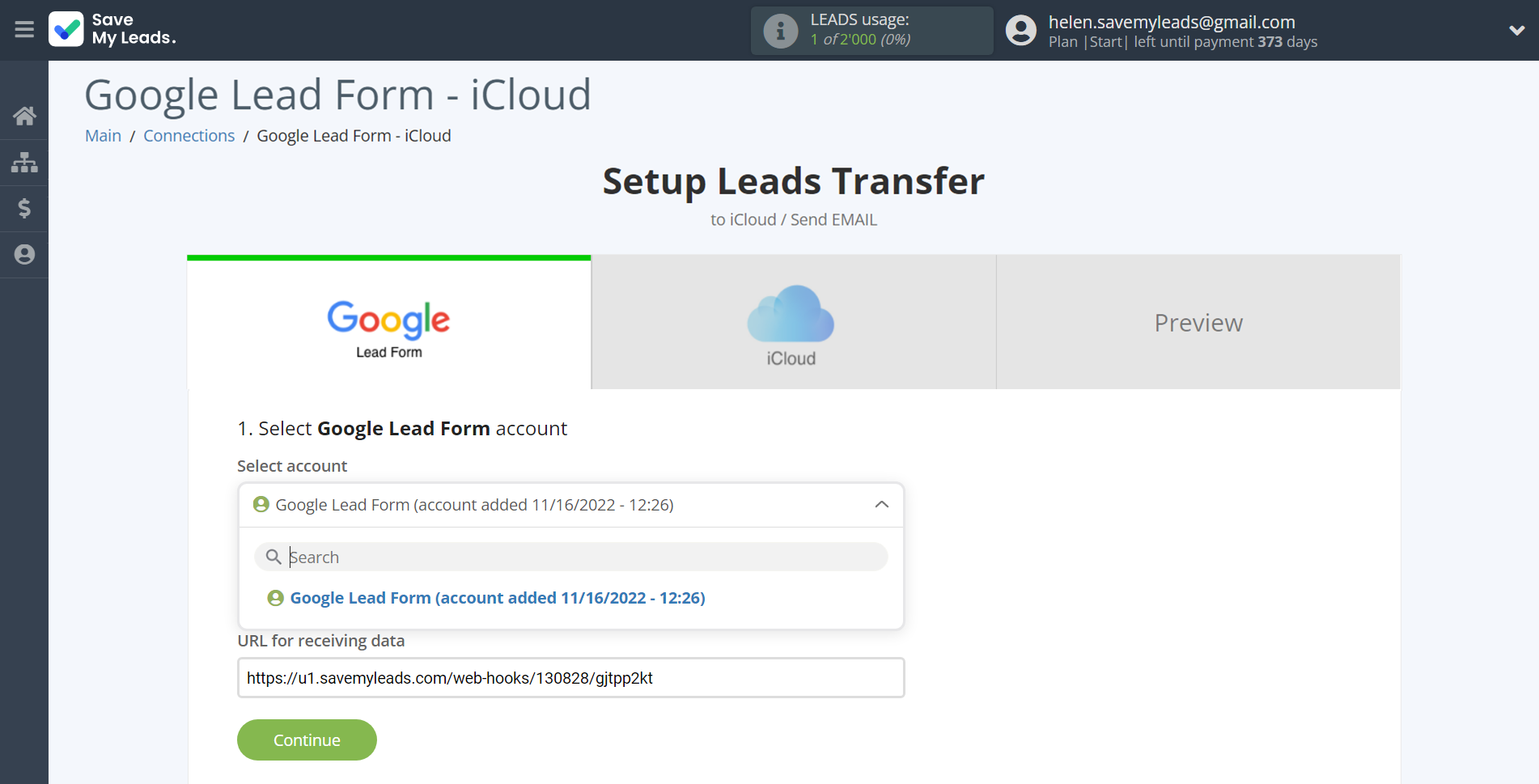 How to Connect Google Lead Form with iCloud | Data Source account selection How to Connect Google Lead Form with iCloud | Data Source account selection
