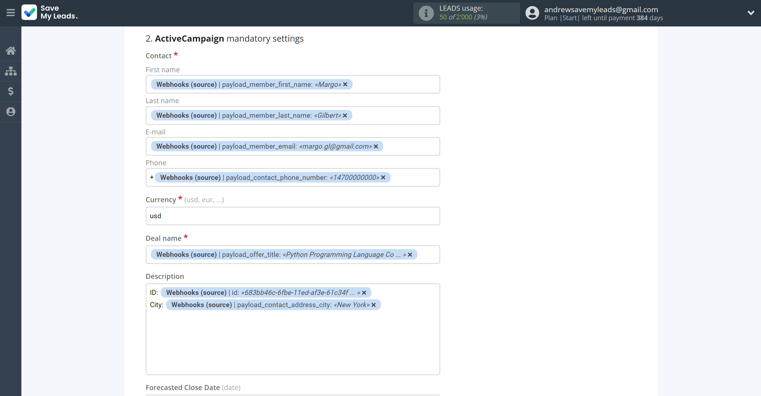 How to Connect Webhooks with ActiveCampaign Create Deal | Assigning fields How to Connect Webhooks with ActiveCampaign Create Deal | Assigning fields