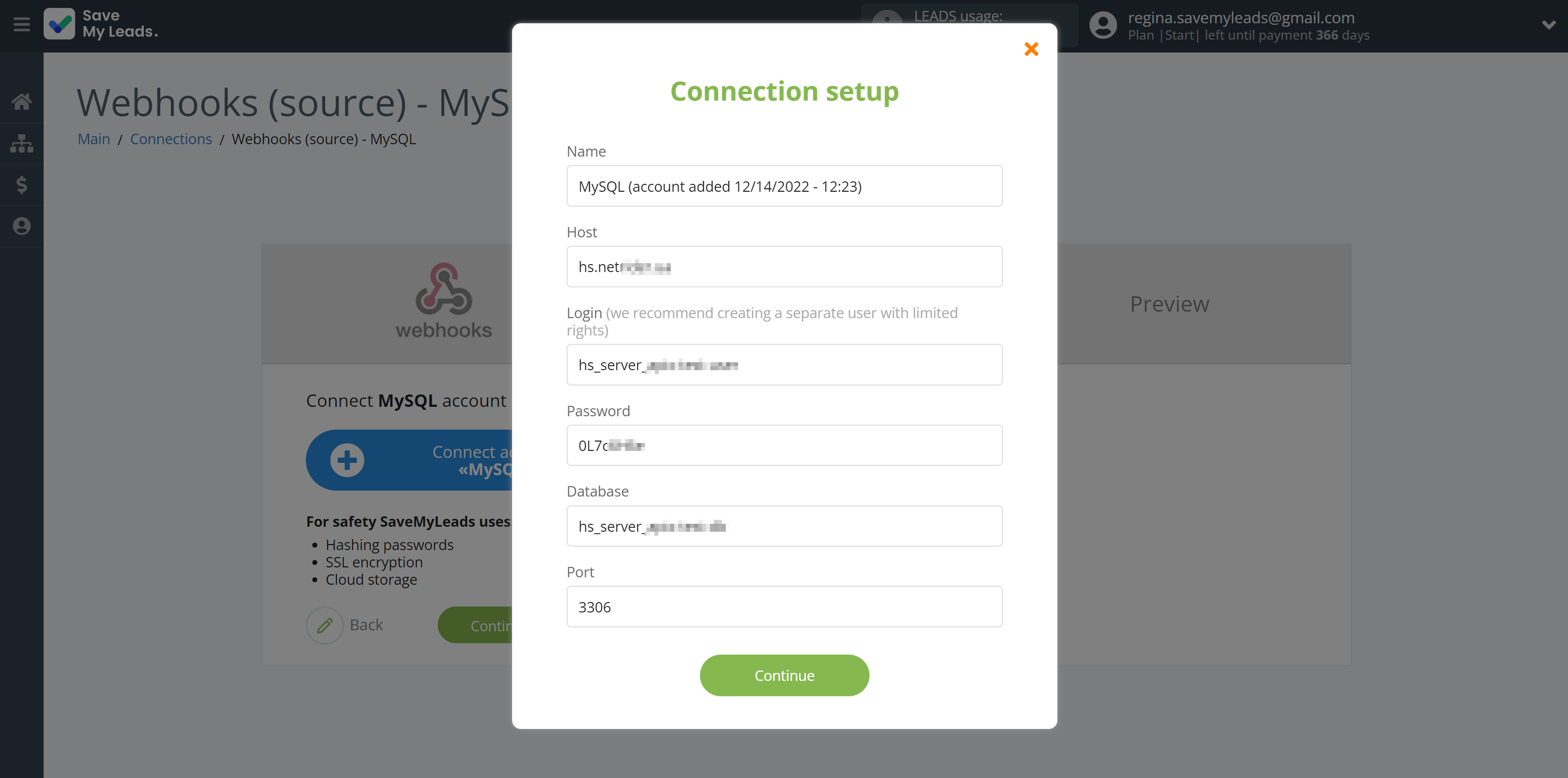 How to Connect Webhooks with MySQL | Data Destination account connection How to Connect Webhooks with MySQL | Data Destination account connection