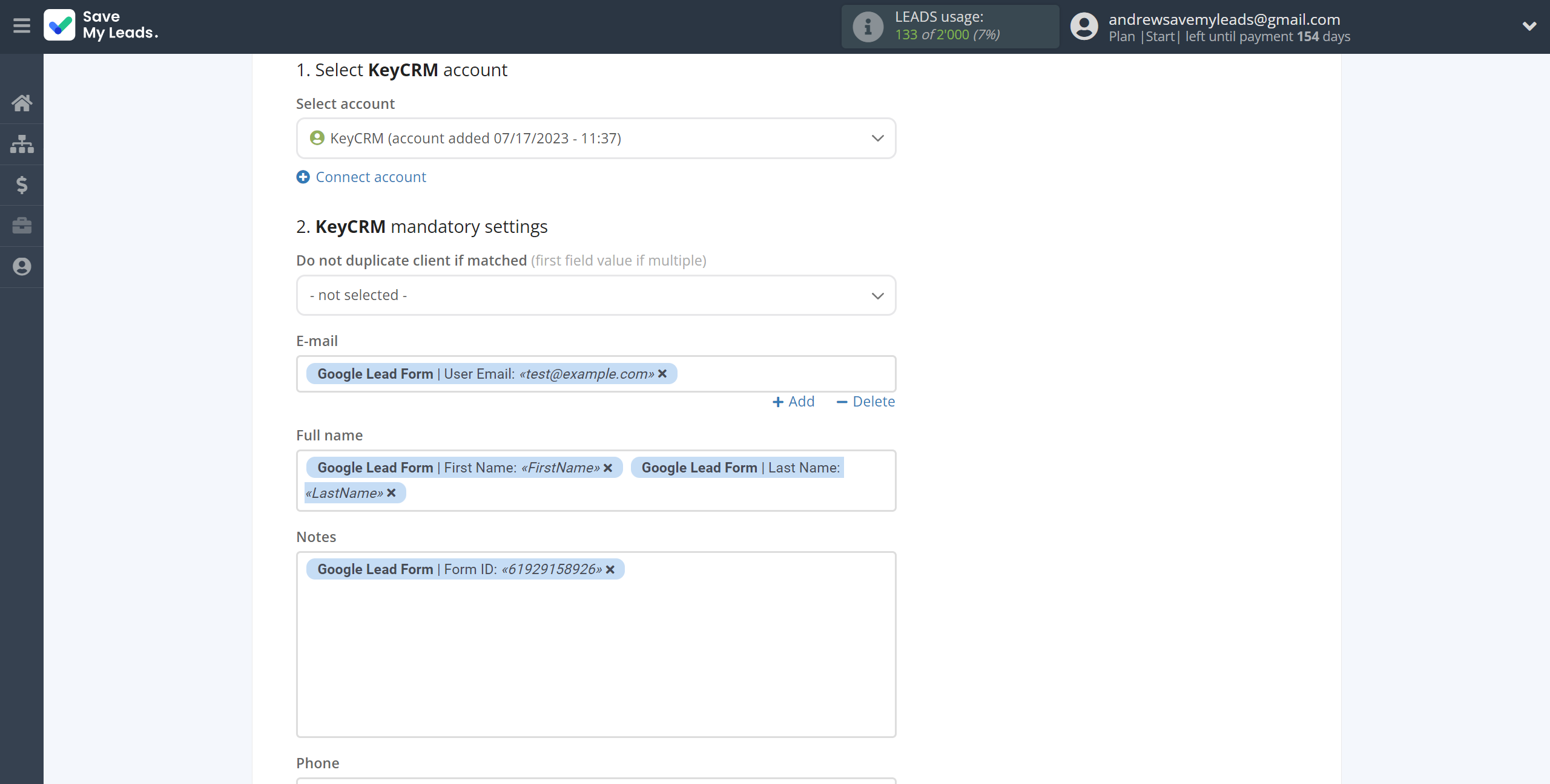 How to Connect Google Lead Form with KeyCRM Create Customer | Assigning fields How to Connect Google Lead Form with KeyCRM Create Customer | Assigning fields