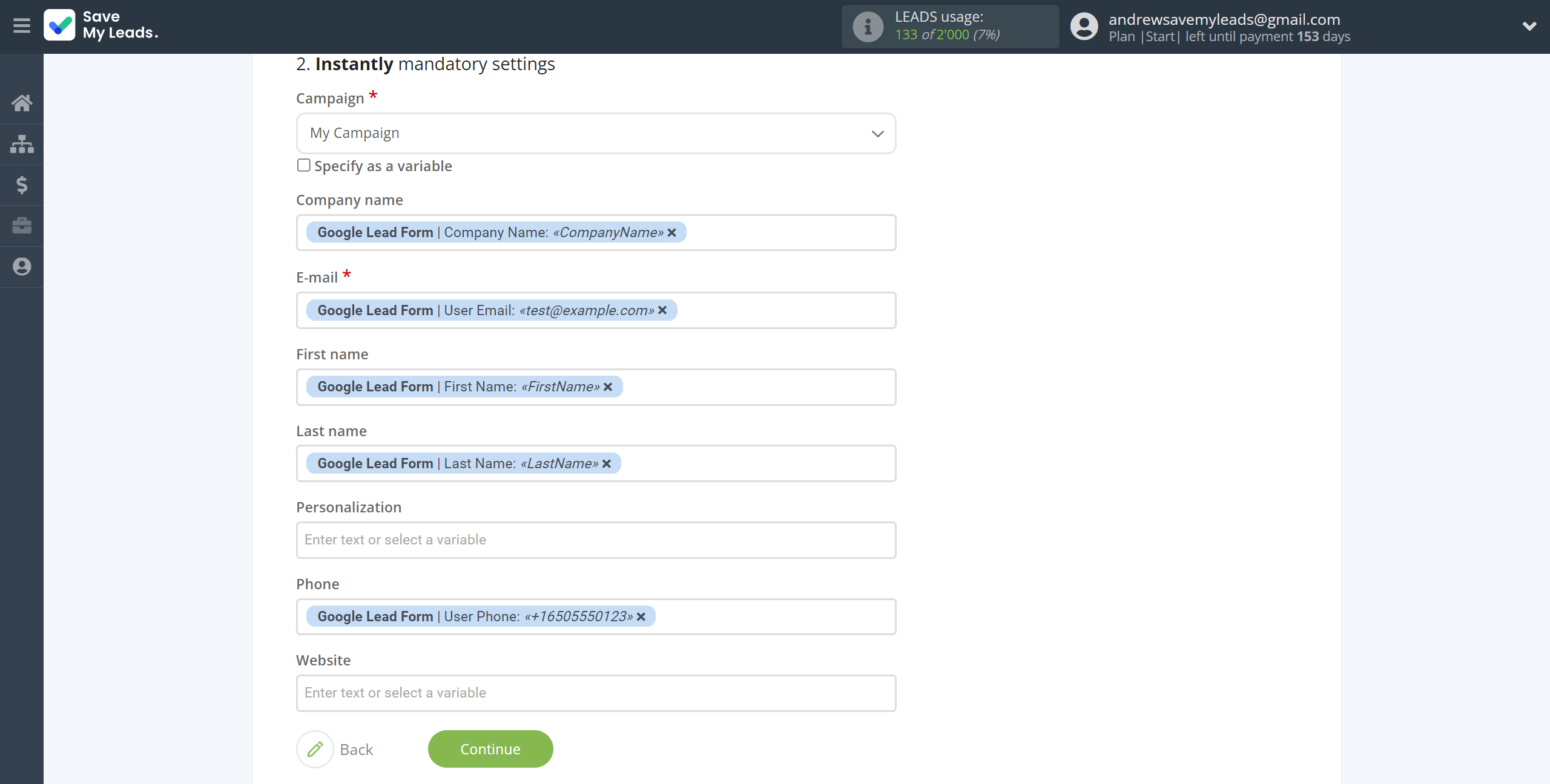 How to Connect Google Lead Form with Instantly Add lead to campaign | Assigning fields How to Connect Google Lead Form with Instantly Add lead to campaign | Assigning fields