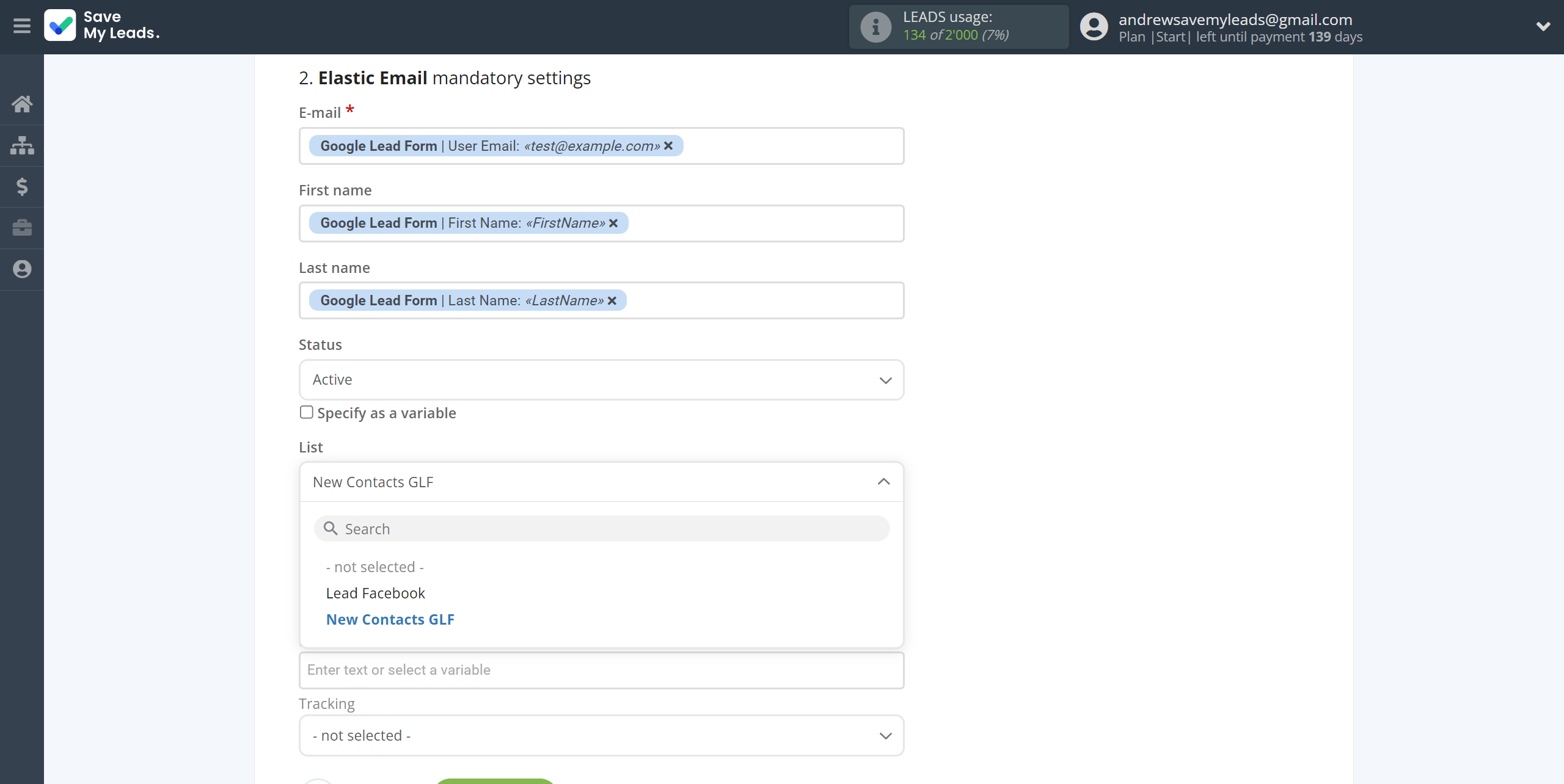 How to Connect Google Lead Form with Elastic Email Create Contacts | Assigning fields How to Connect Google Lead Form with Elastic Email Create Contacts | Assigning fields