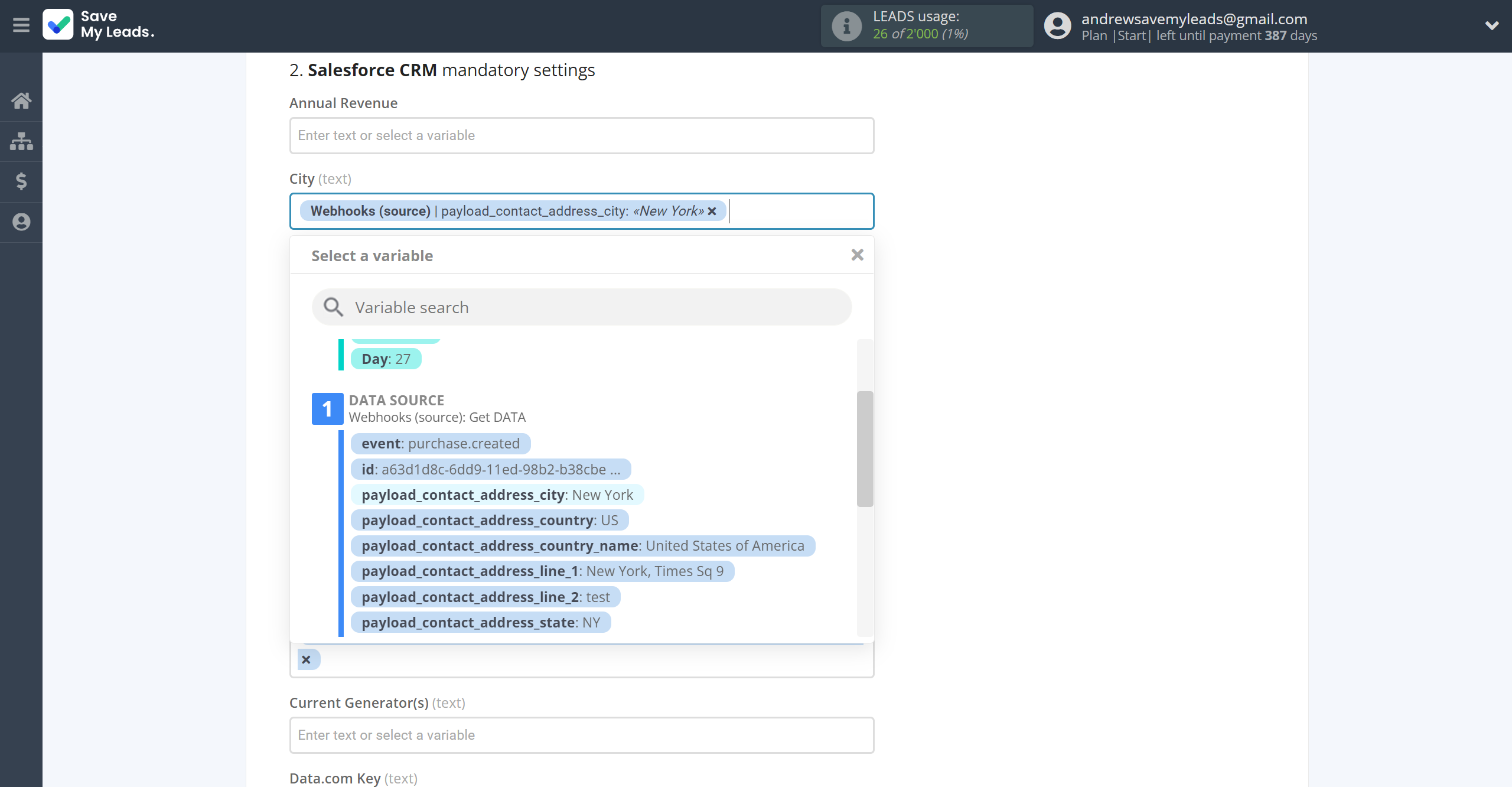How to Connect Webhooks with Salesforce CRM Create Lead | Assigning fields How to Connect Webhooks with Salesforce CRM Create Lead | Assigning fields