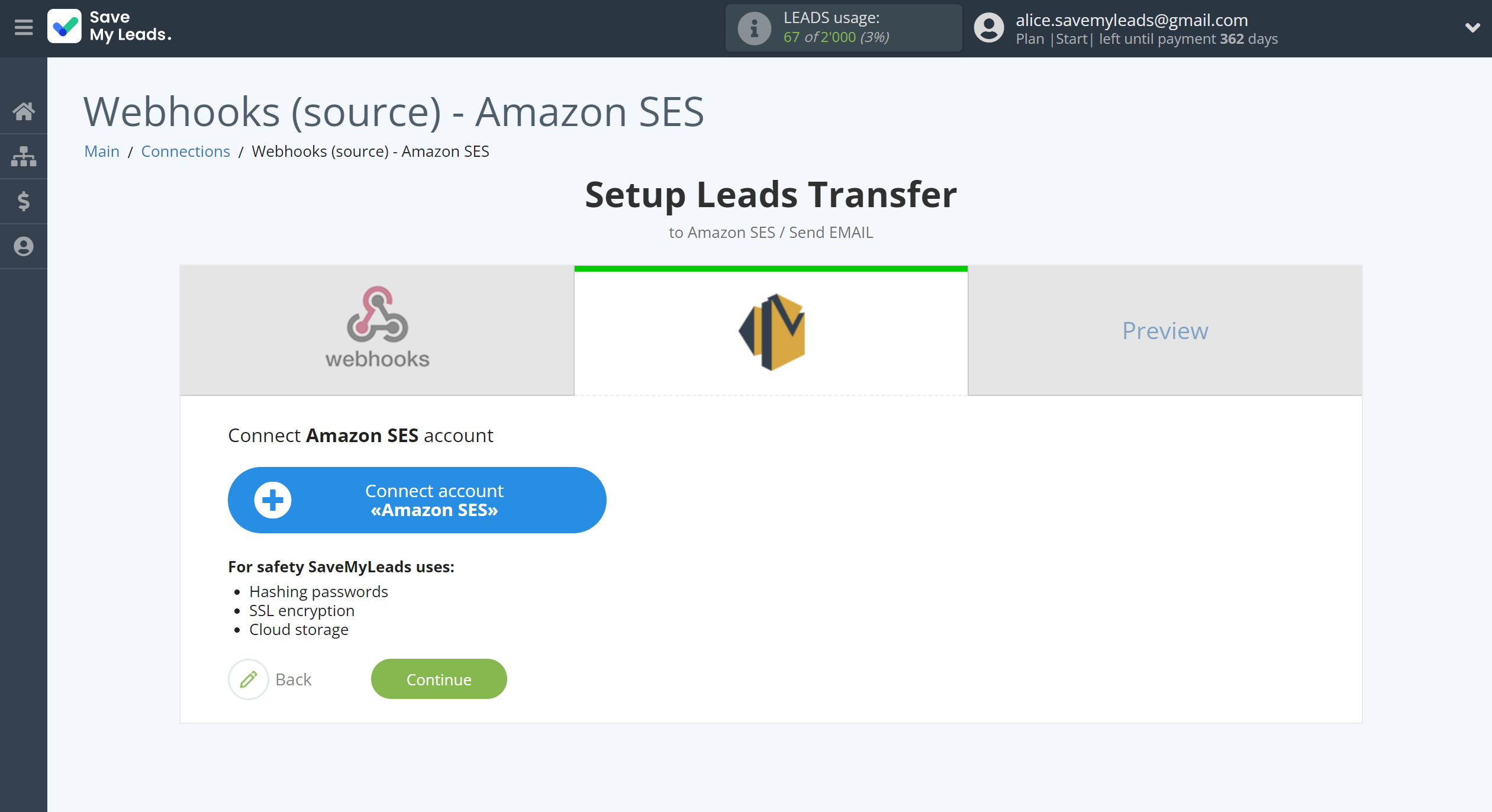 How to Connect Webhooks with Amazon SES | Data Destination account connection How to Connect Webhooks with Amazon SES | Data Destination account connection