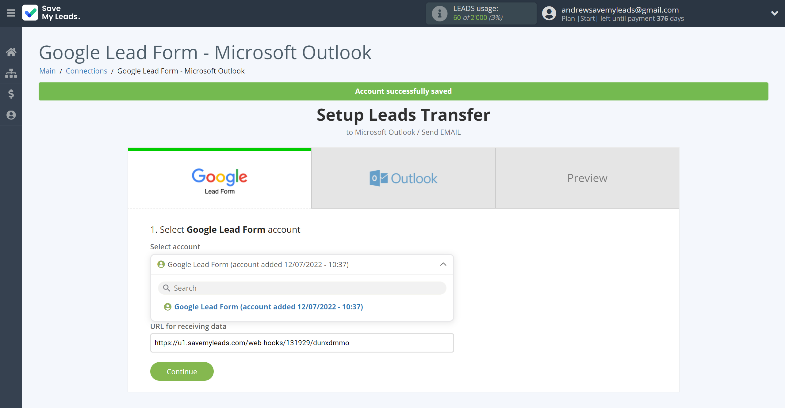 How to Connect Google Lead Form with Microsoft Outlook | Data Source account selection How to Connect Google Lead Form with Microsoft Outlook | Data Source account selection