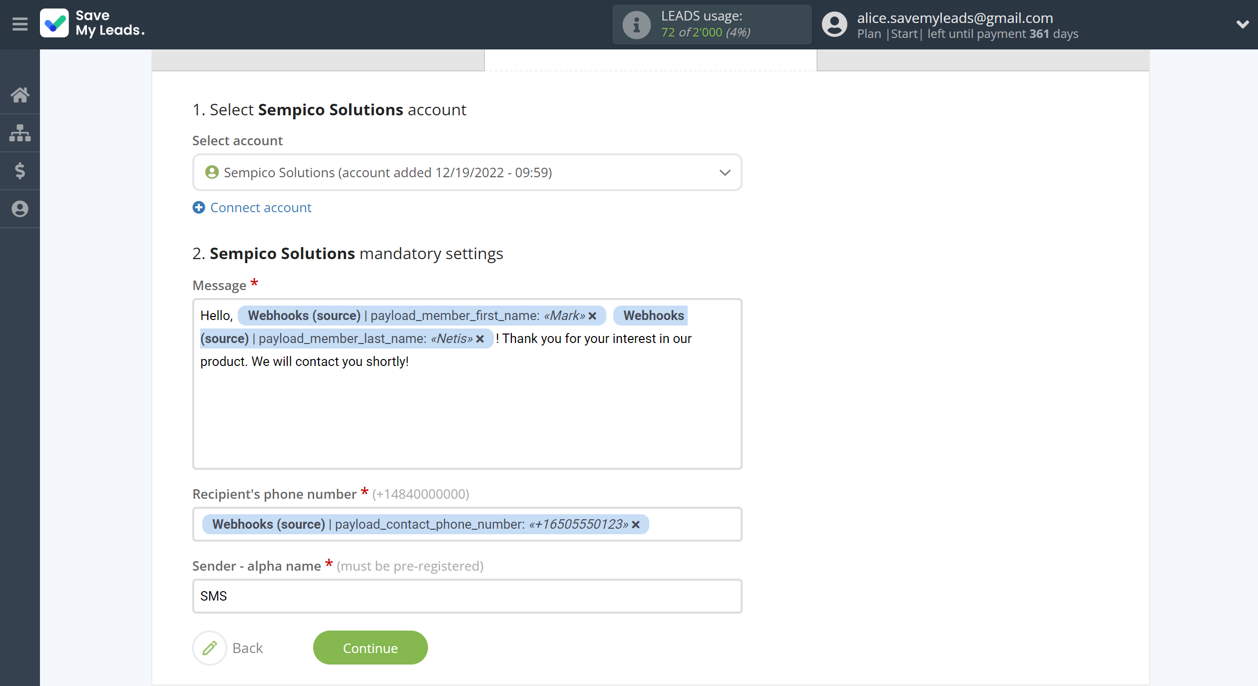 How to Connect Webhooks with Sempico Solutions | Assigning fields How to Connect Webhooks with Sempico Solutions | Assigning fields