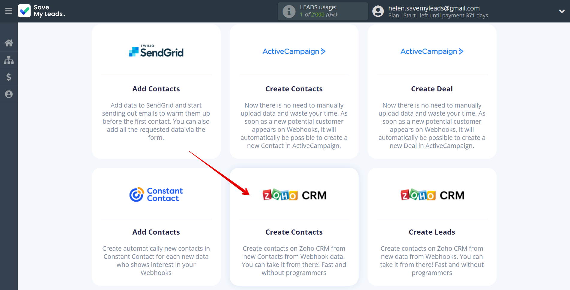 How to Connect Webhooks with Zoho CRM Create Contacts | Data Destination system selection How to Connect Webhooks with Zoho CRM Create Contacts | Data Destination system selection