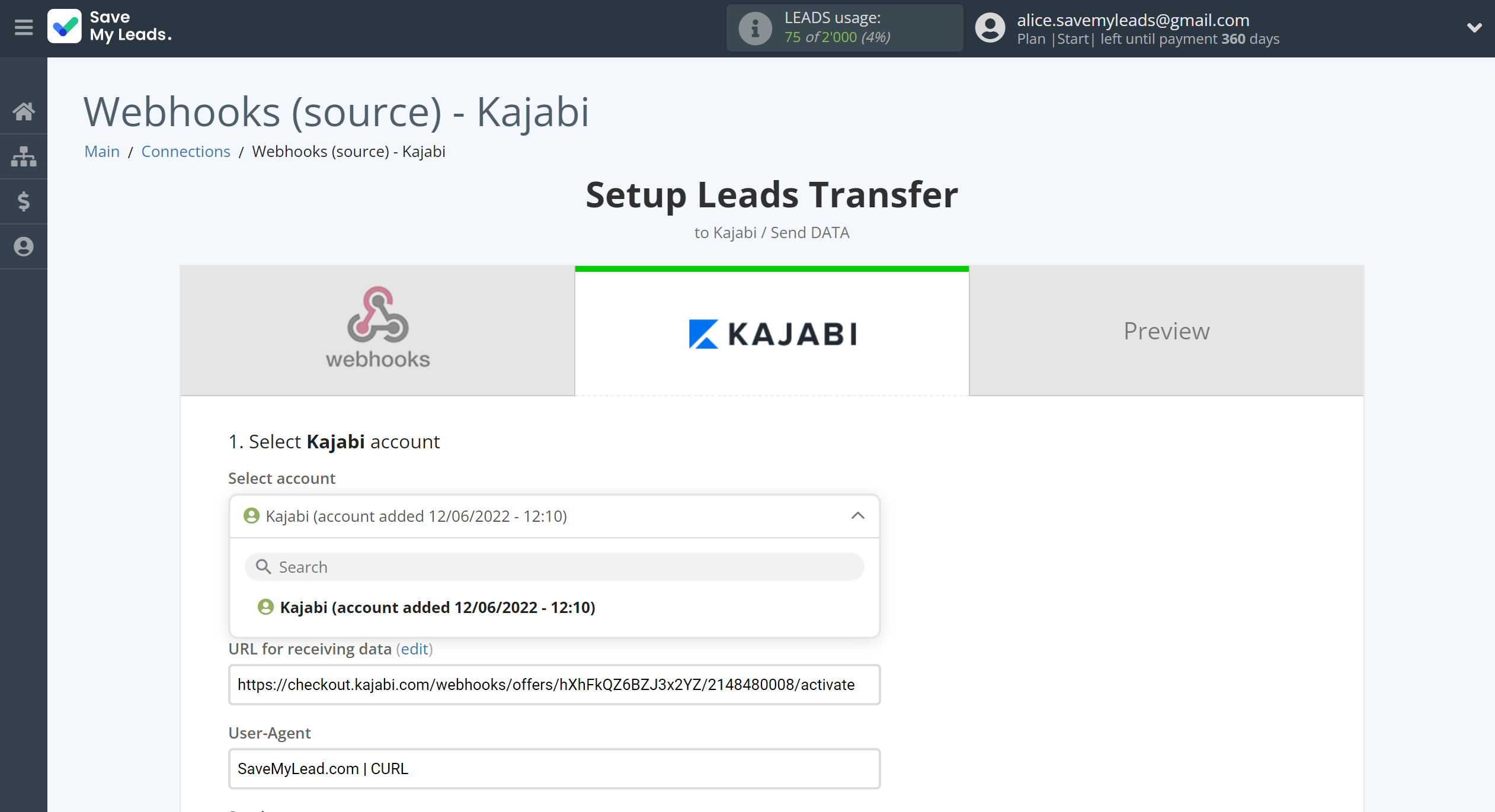 How to Connect Webhooks with Kajabi | Data Destination account selection How to Connect Webhooks with Kajabi | Data Destination account selection