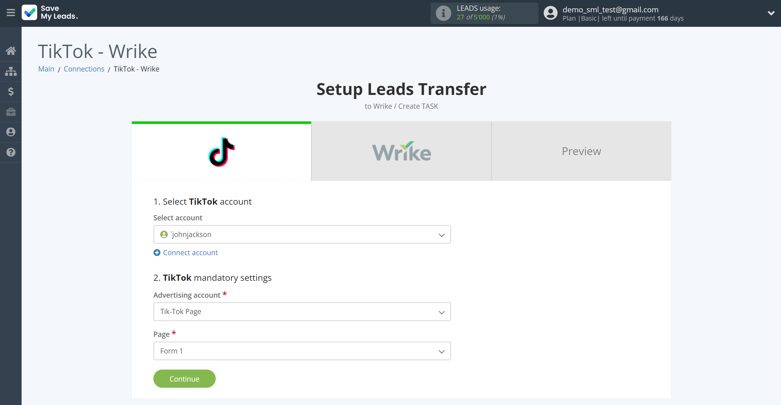 How to Connect TikTok with Wrike | Data Source account connection How to Connect TikTok with Wrike | Data Source account connection