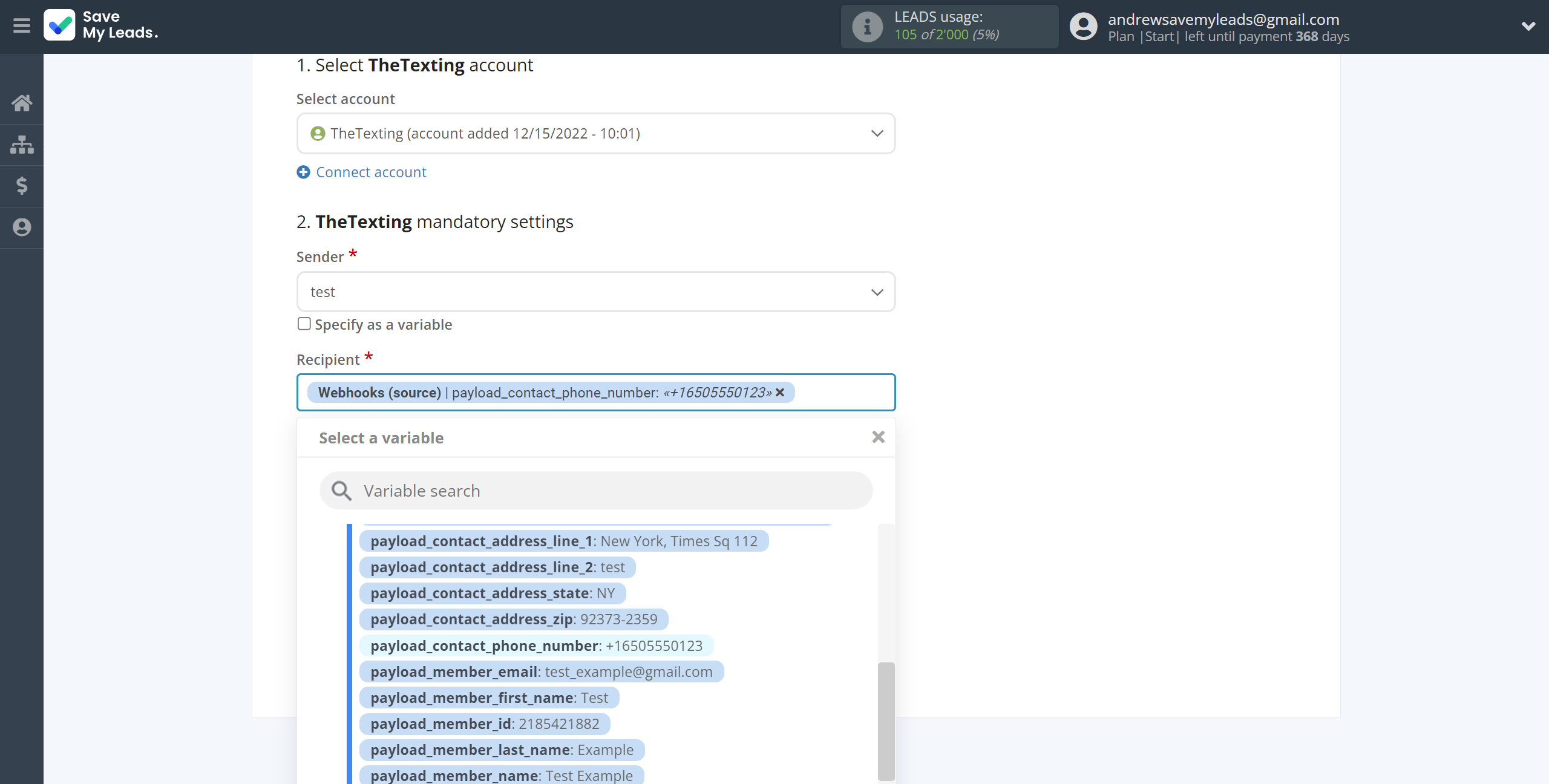 How to Connect Webhooks with TheTexting | Assigning fields How to Connect Webhooks with TheTexting | Assigning fields