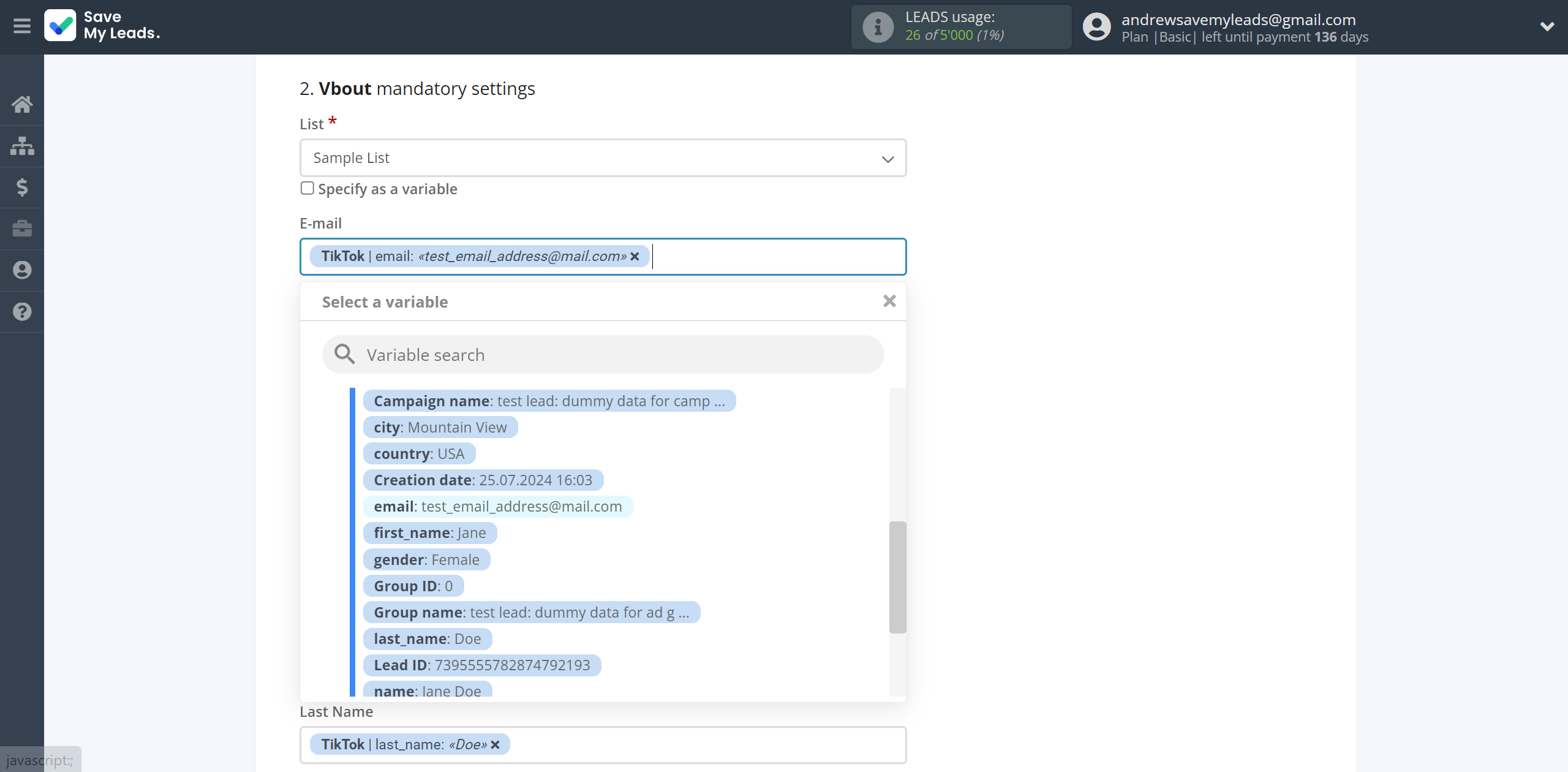 How to Connect TikTok with Vbout Add Contact | Assigning fields How to Connect TikTok with Vbout Add Contact | Assigning fields