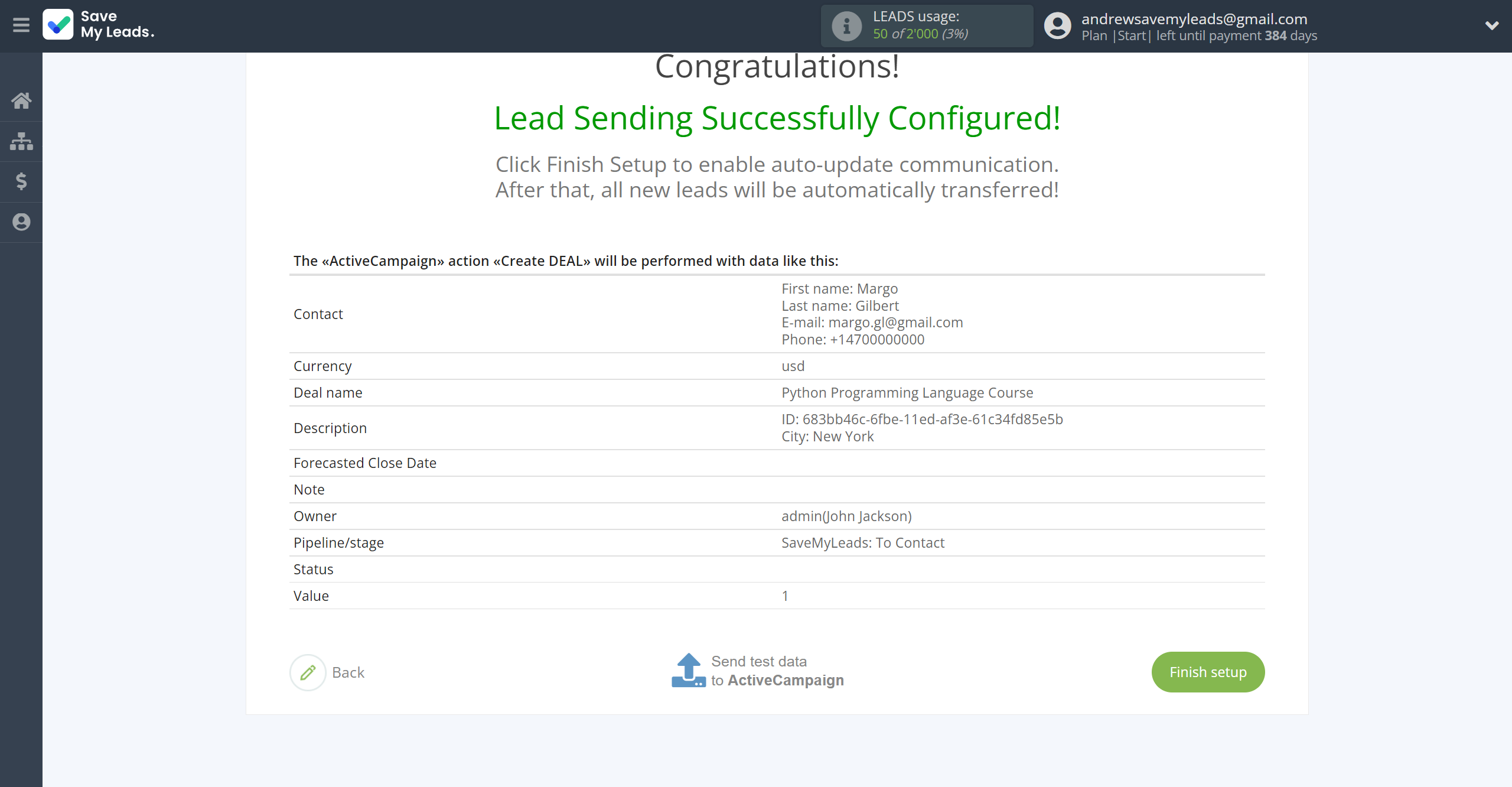 How to Connect Webhooks with ActiveCampaign Create Deal | Test data How to Connect Webhooks with ActiveCampaign Create Deal | Test data