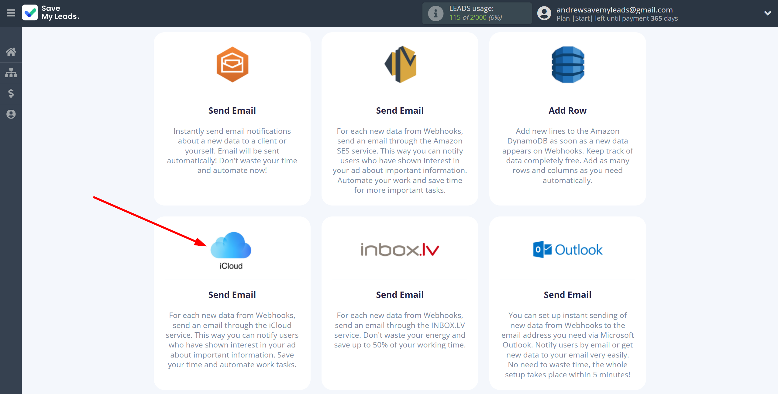 How to Connect Webhooks with iCloud | Data Destination system selection How to Connect Webhooks with iCloud | Data Destination system selection