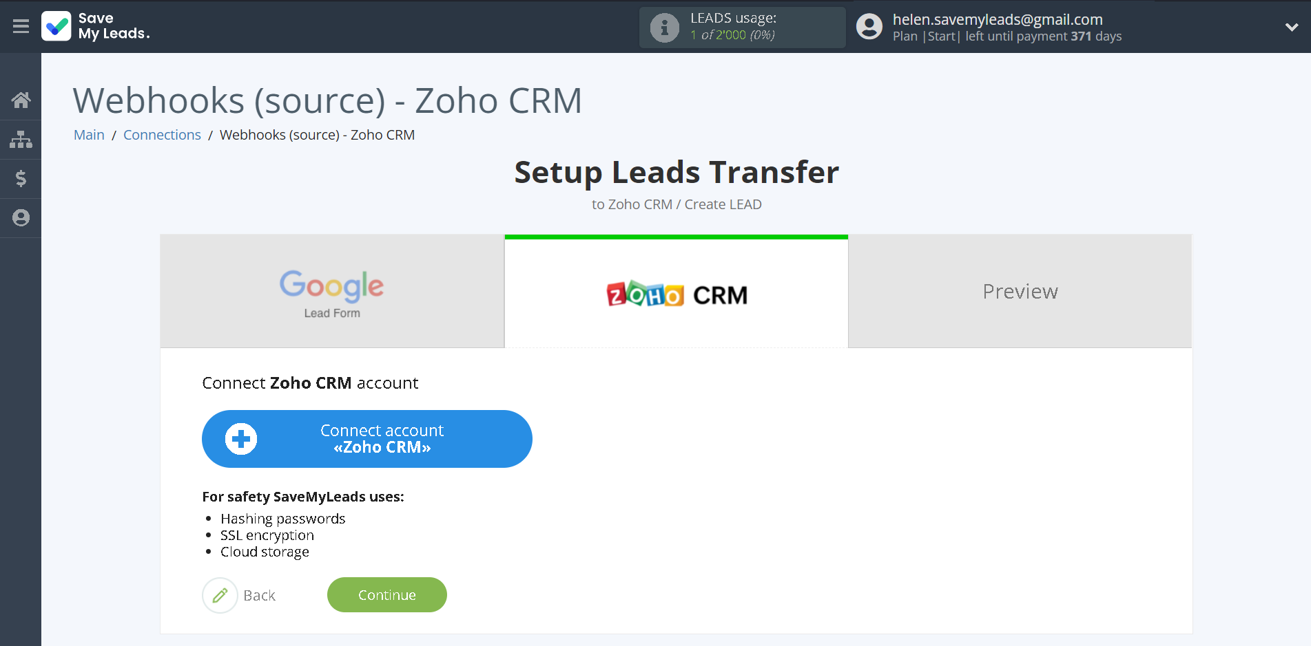 How to Connect Webhooks with Zoho CRM Create Leads | Data Destination account connection How to Connect Webhooks with Zoho CRM Create Leads | Data Destination account connection
