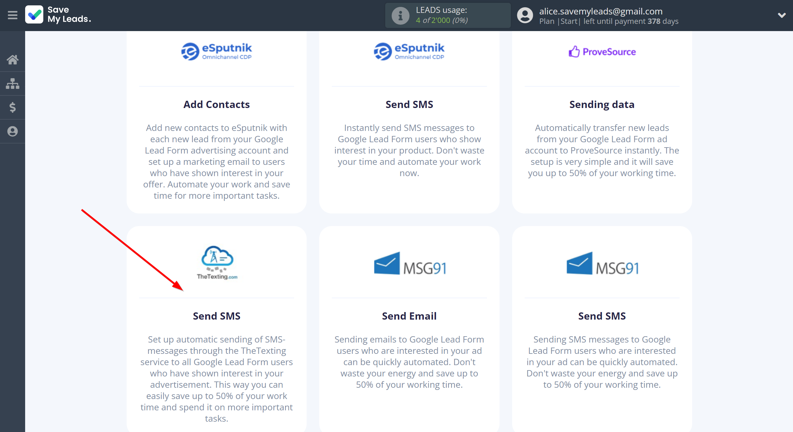 How to Connect Google Lead Form with TheTexting | Data Destination system selection How to Connect Google Lead Form with TheTexting | Data Destination system selection