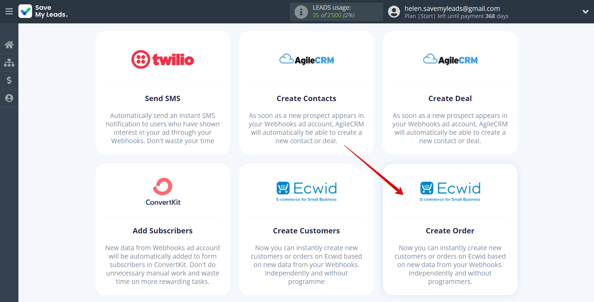 How to Connect Webhooks with Ecwid Create Order | Data Destination system selection How to Connect Webhooks with Ecwid Create Order | Data Destination system selection