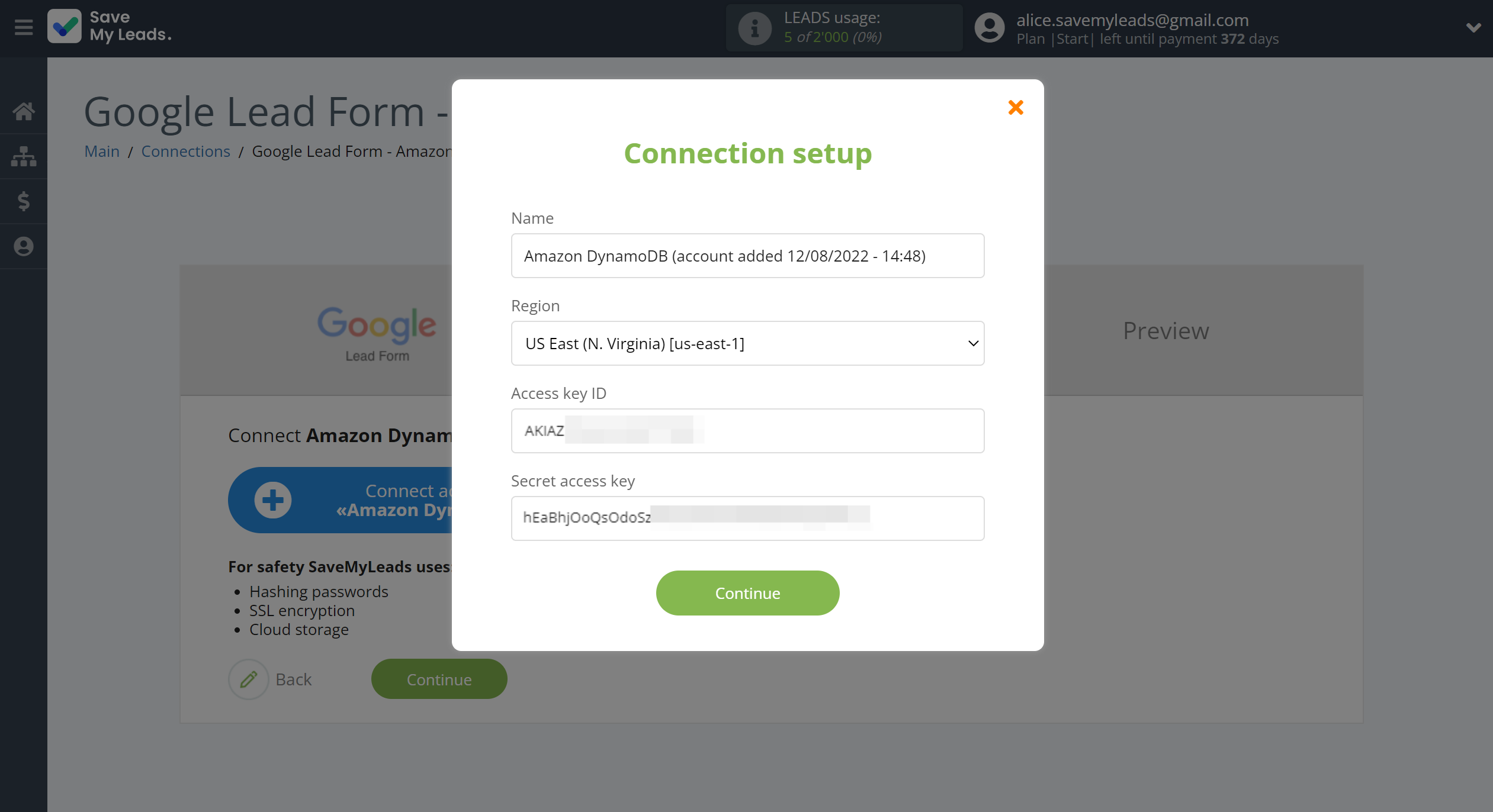 How to Connect Google Lead Form with Amazon DynamoDB | Data Destination account connection How to Connect Google Lead Form with Amazon DynamoDB | Data Destination account connection