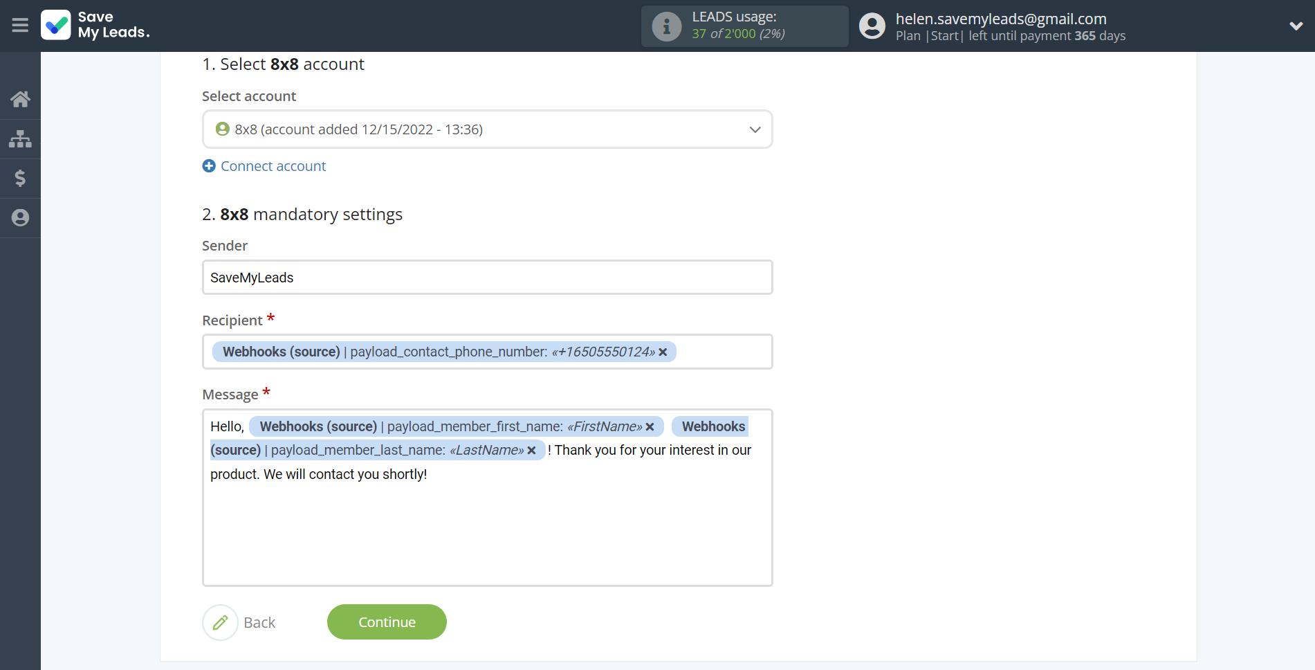 How to Connect Webhooks with 8x8 | Assigning fields How to Connect Webhooks with 8x8 | Assigning fields