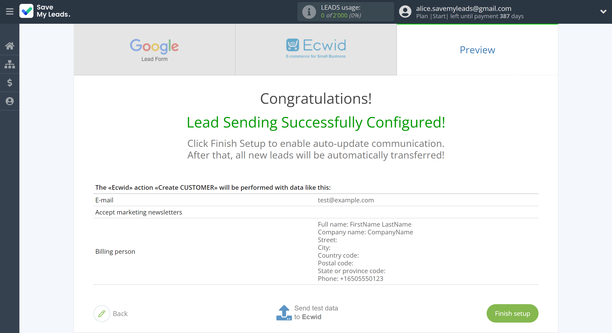 How to Connect Google Lead Form with Ecwid Create Customers | Test data How to Connect Google Lead Form with Ecwid Create Customers | Test data