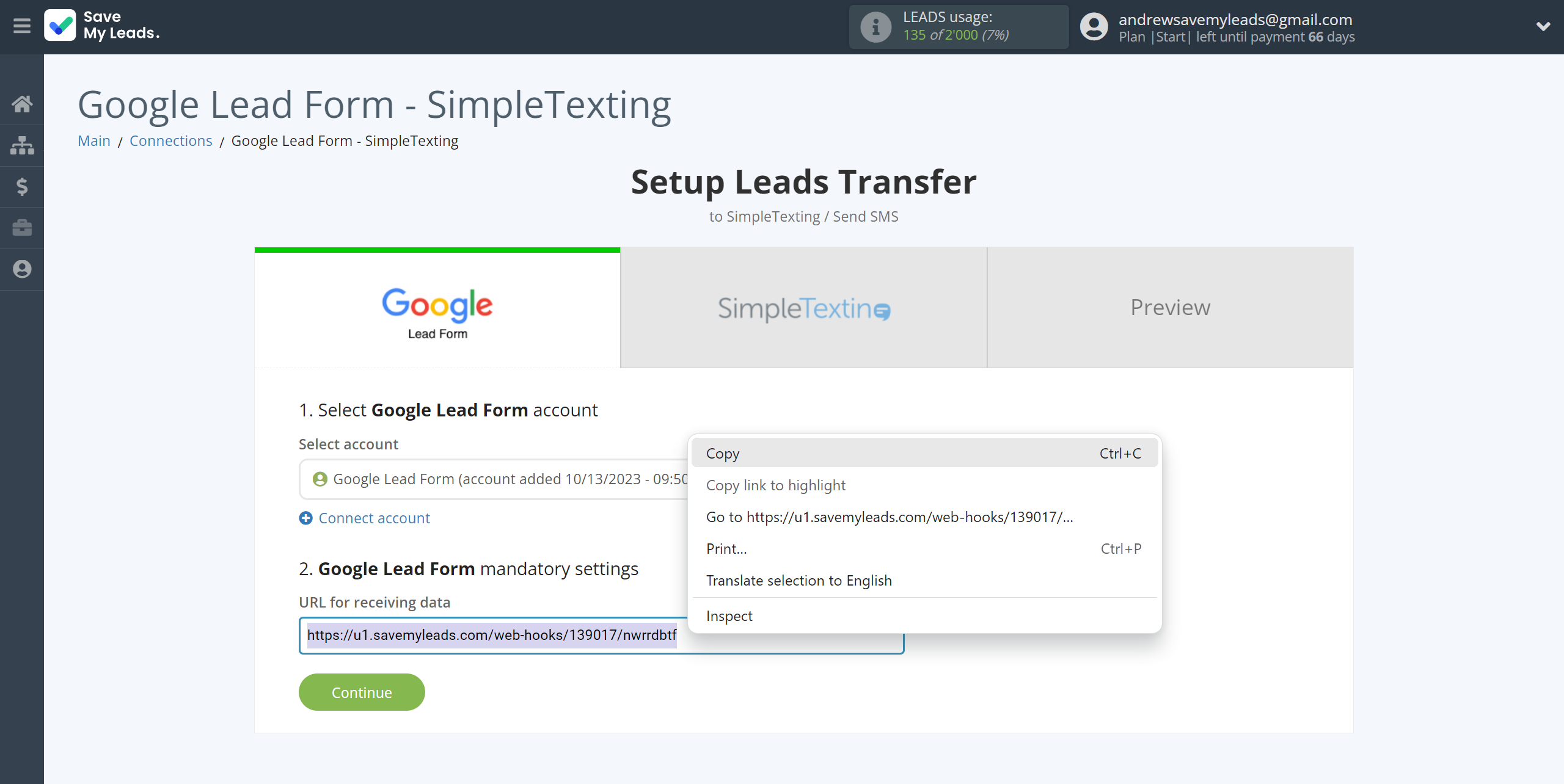 How to Connect Google Lead Form with SimpleTexting | Data Source account connection How to Connect Google Lead Form with SimpleTexting | Data Source account connection