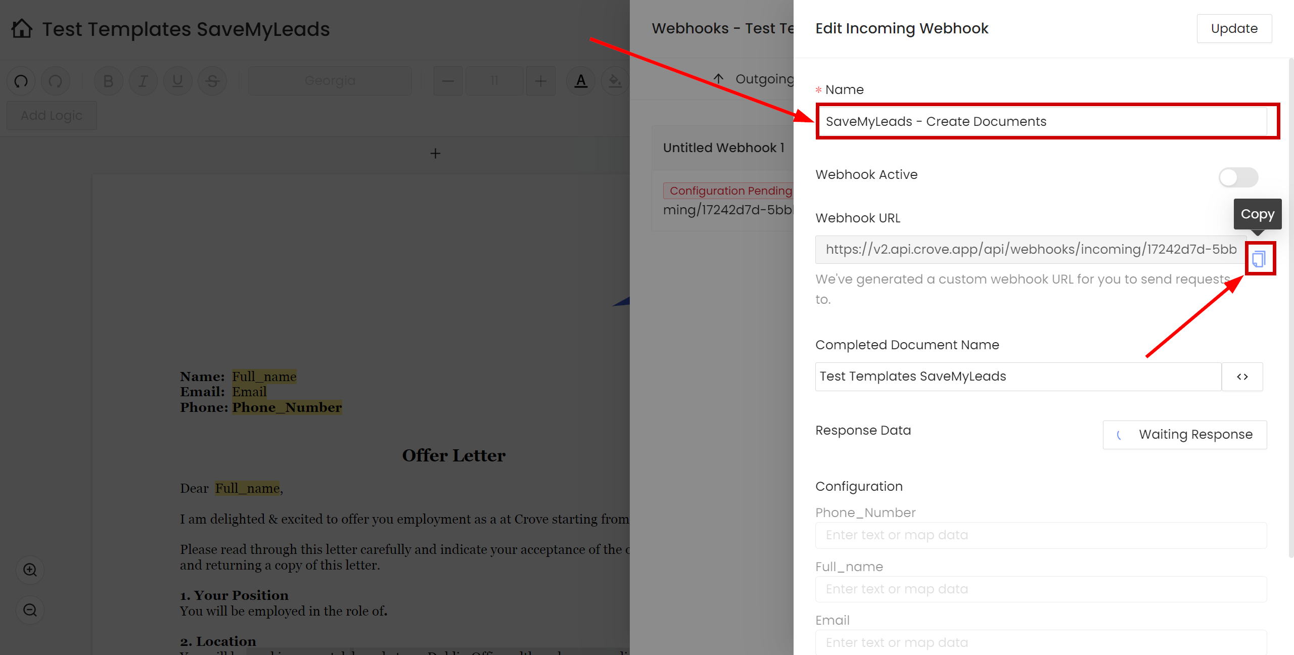 How to Connect Webhooks with Crove | Data Destination account connection How to Connect Webhooks with Crove | Data Destination account connection