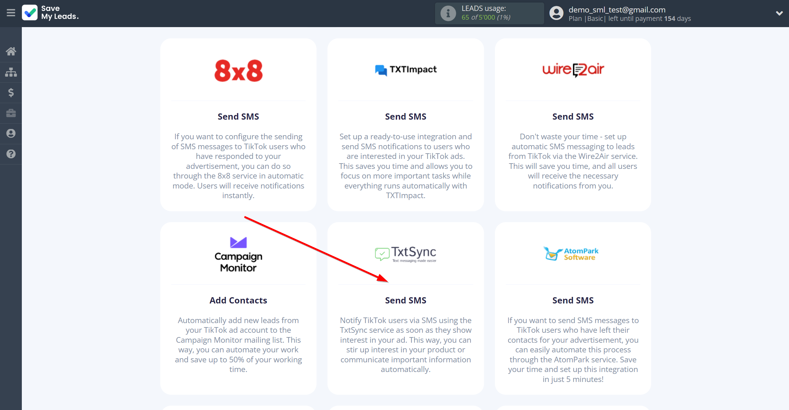 How to Connect Webhooks with TxtSync | Data Destination system selection How to Connect Webhooks with TxtSync | Data Destination system selection